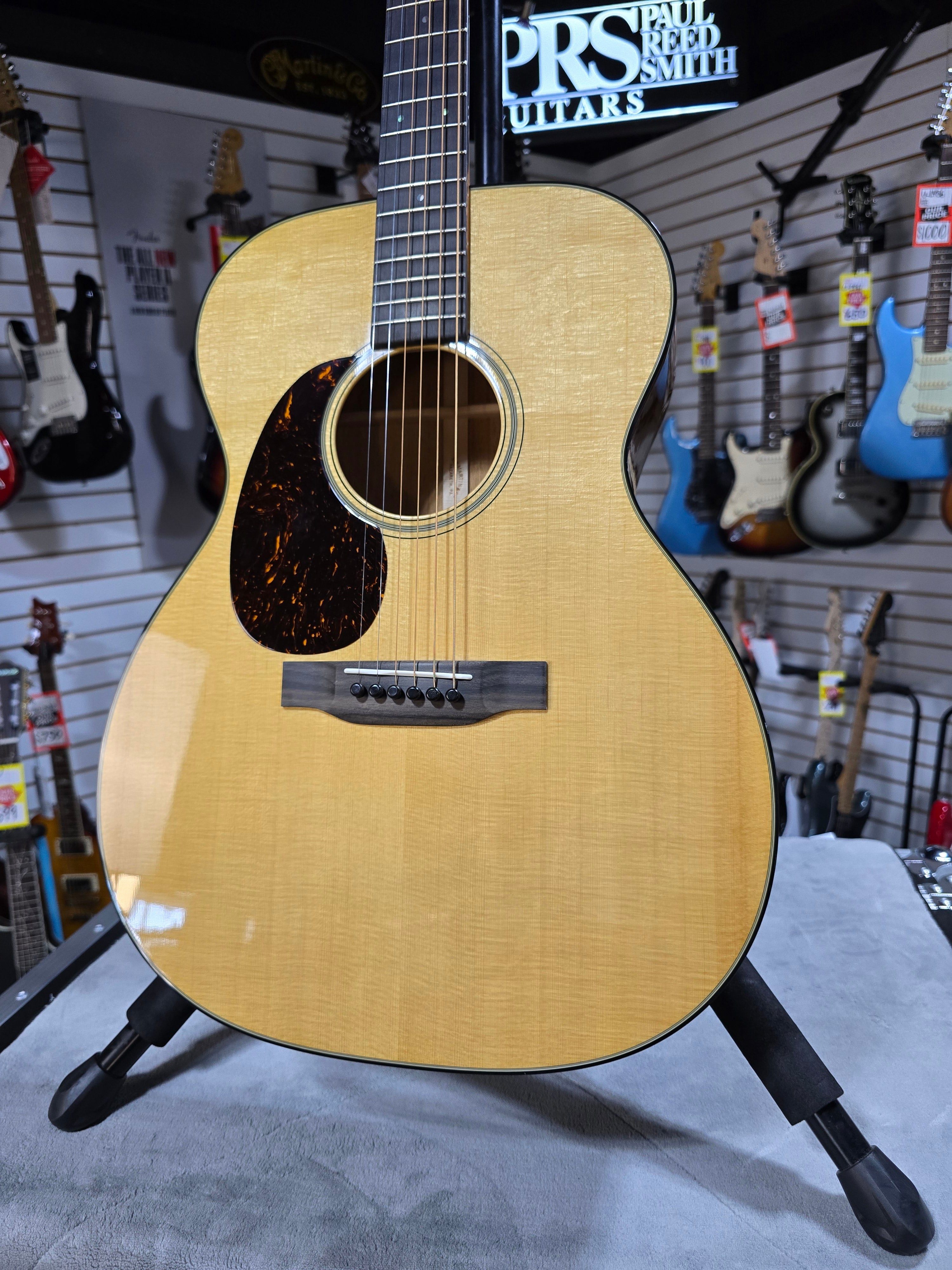 2025 Martin 000-18 Standard Series Left Handed Acoustic Guitar - Natural Aging Toner w/ OHSC & PLEK*D #839
