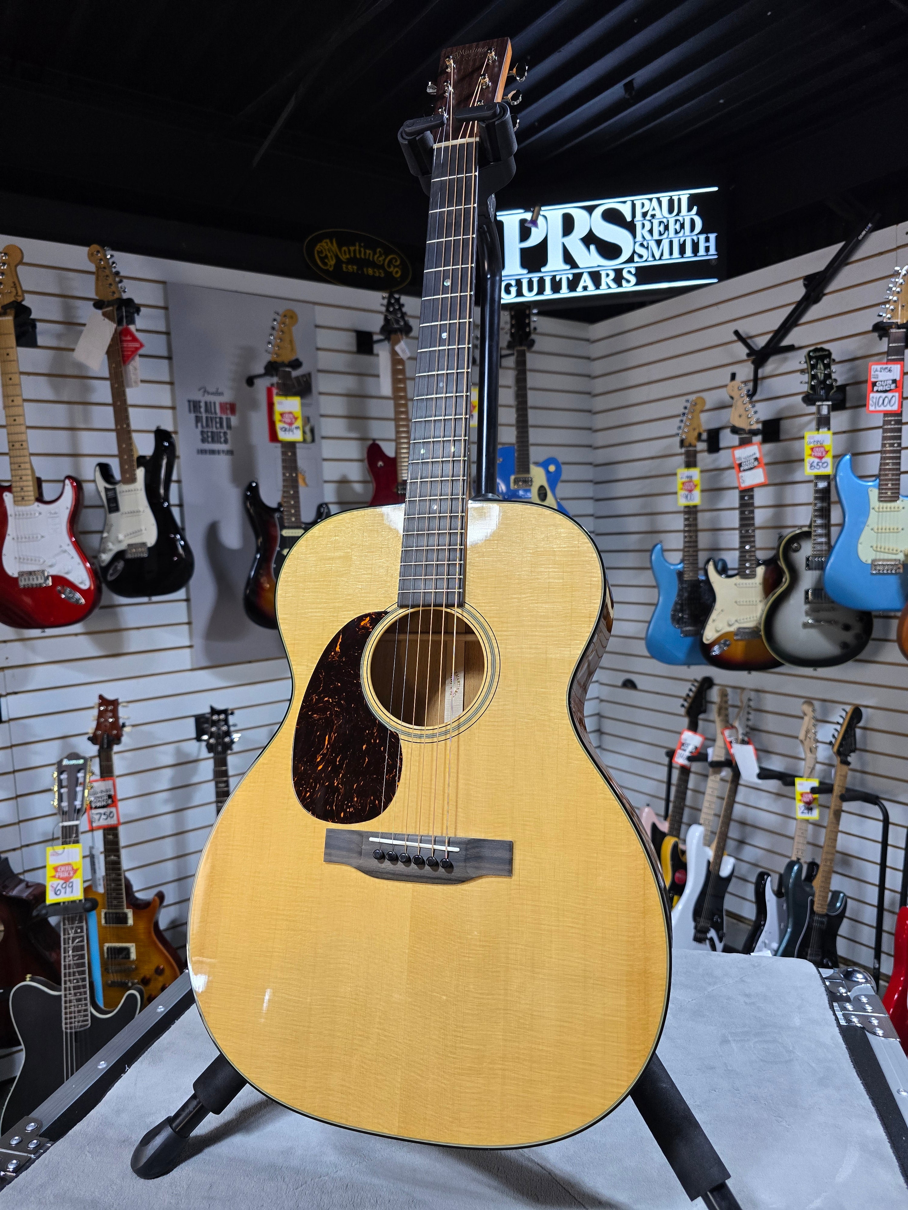 2025 Martin 000-18 Standard Series Left Handed Acoustic Guitar - Natural Aging Toner w/ OHSC & PLEK*D #839