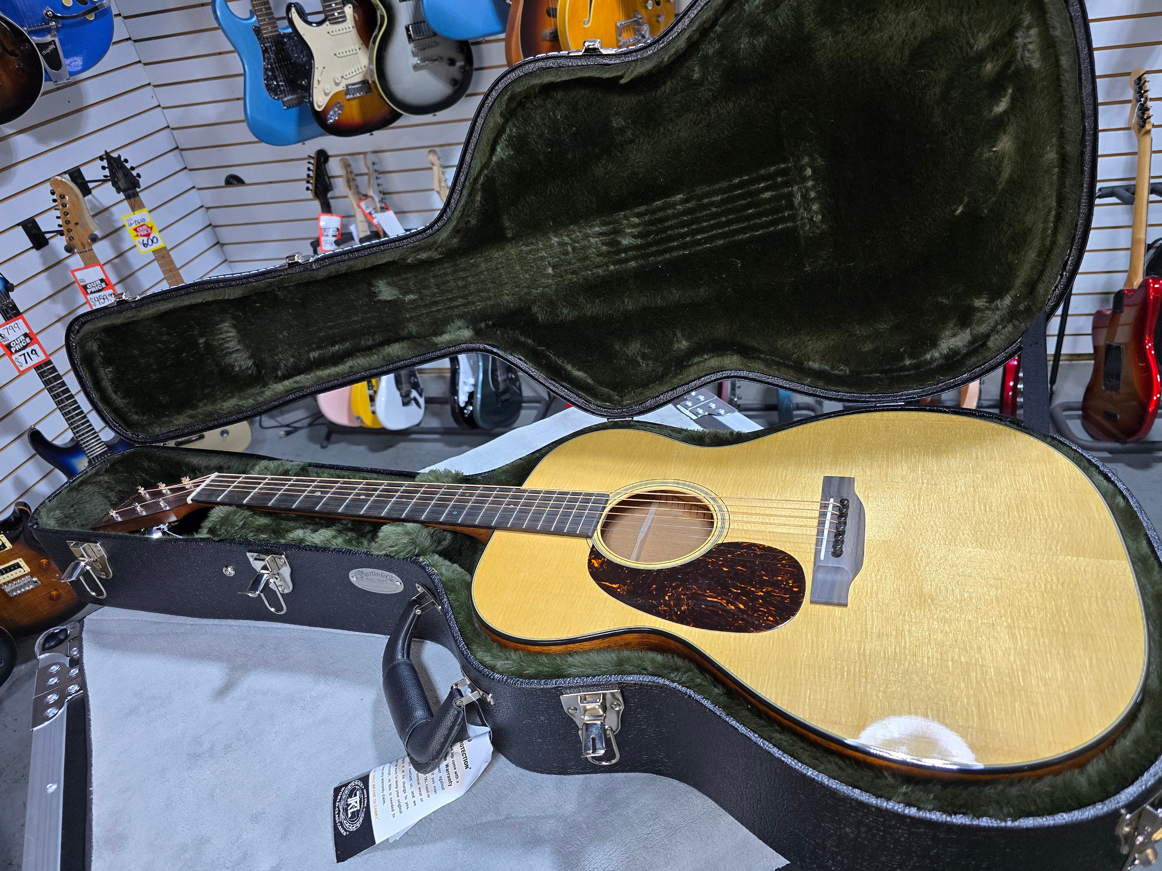 2025 Martin 000-18 Standard Series Left Handed Acoustic Guitar - Natural Aging Toner w/ OHSC & PLEK*D #839