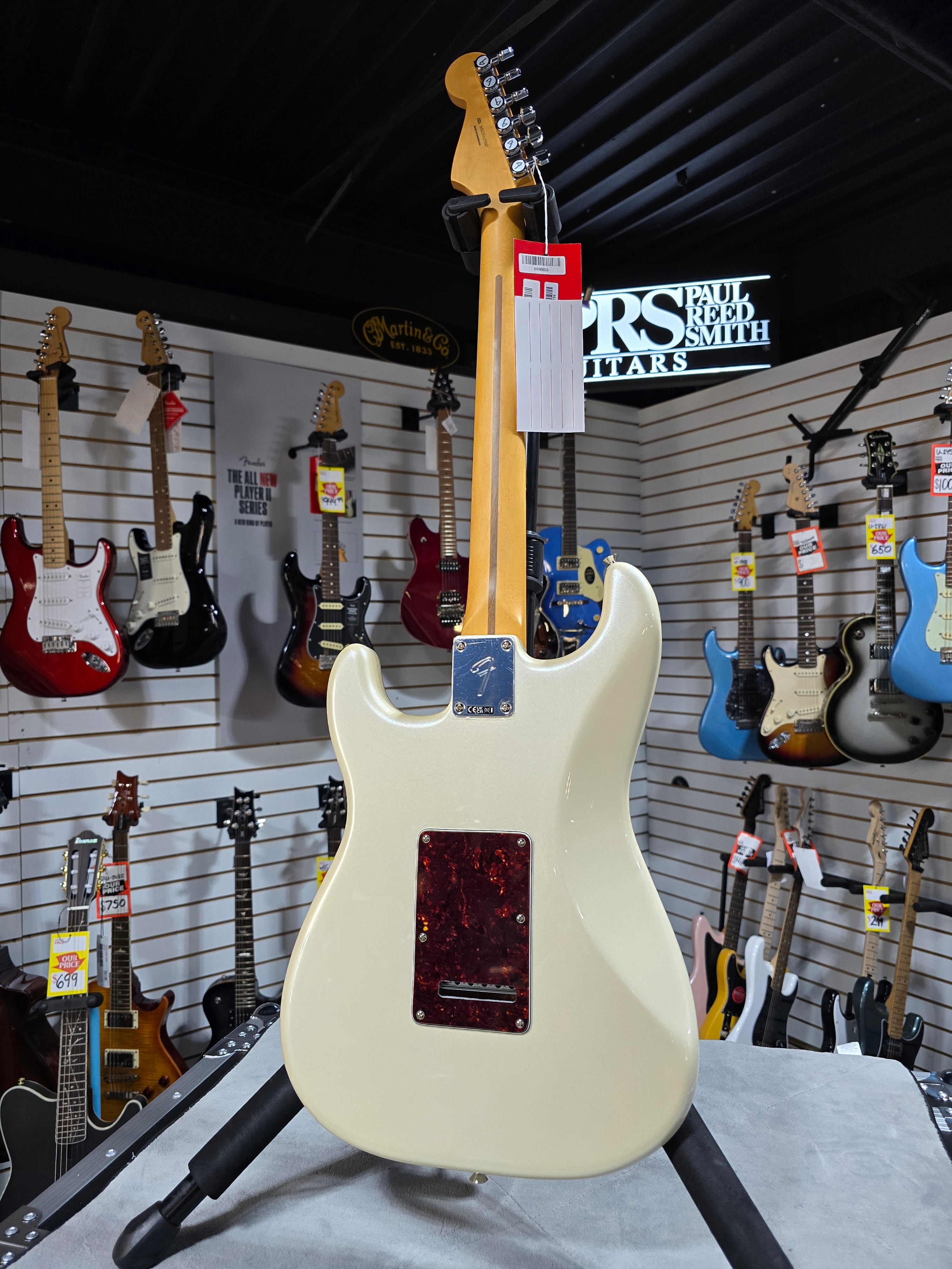 Fender Player II Modified Stratocaster 2025 Electric Guitar - Olympic Pearl w/ Gig Bag & PLEK*D #547