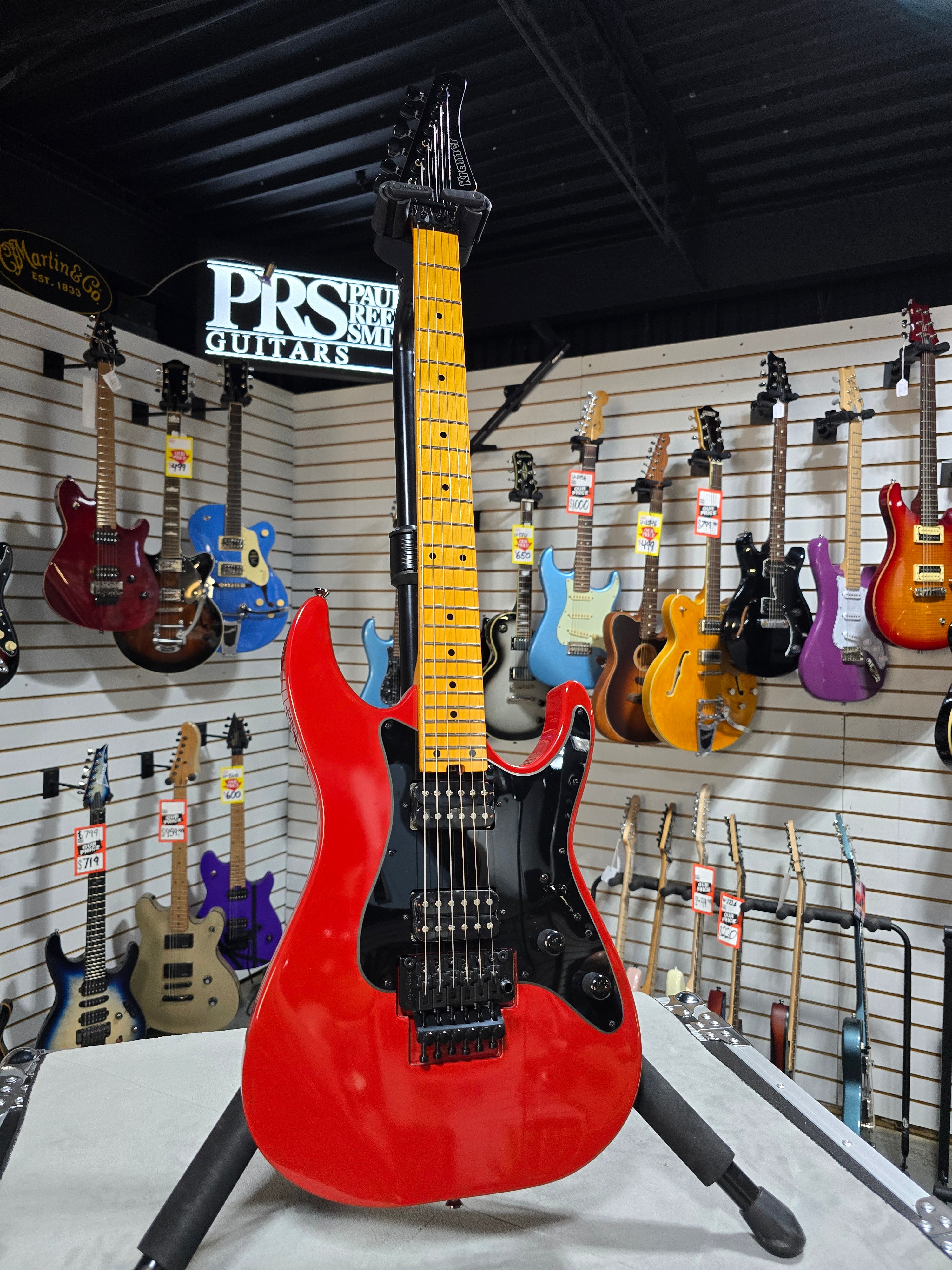 Kramer Volante HHFR Electric Guitar - Defender Red w/ Gig Bag & PLEK*D #447