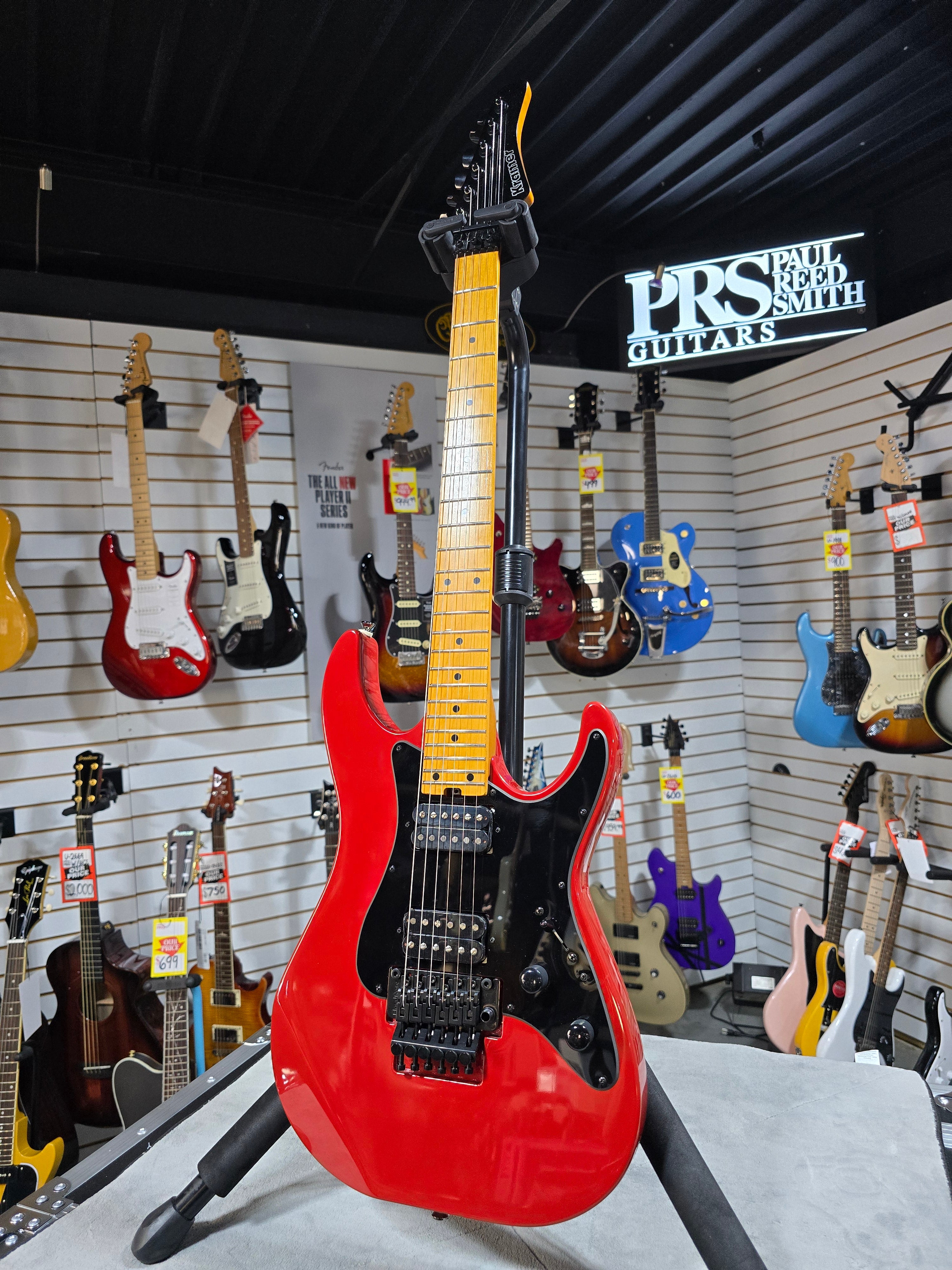 Kramer Volante HHFR Electric Guitar - Defender Red w/ Gig Bag & PLEK*D #447