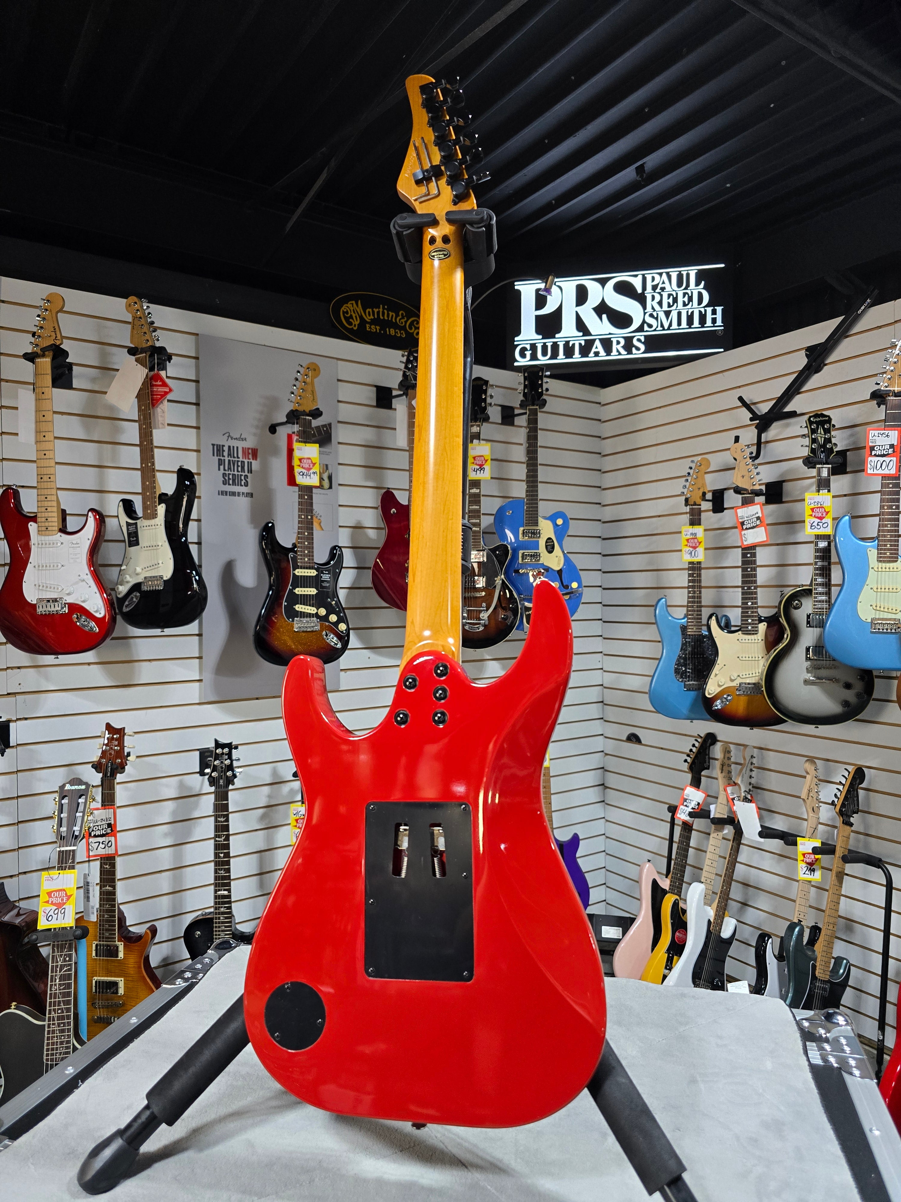 Kramer Volante HHFR Electric Guitar - Defender Red w/ Gig Bag & PLEK*D #447