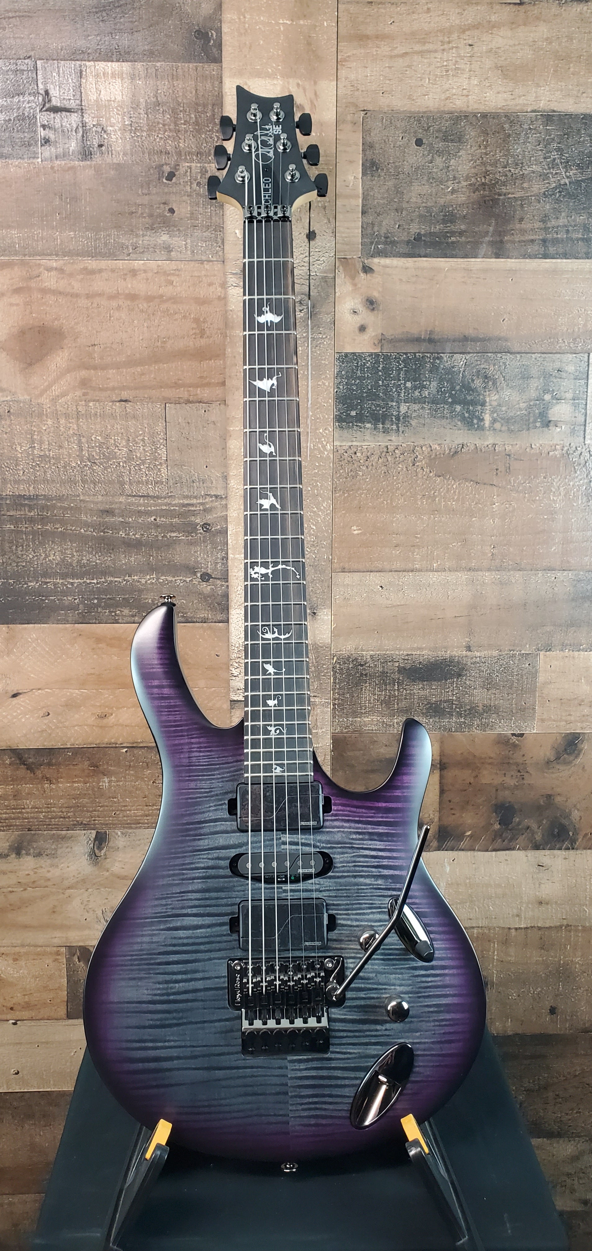 PRS SE Chleo Herman Li Signature, Charcoal Purple Burst, Gig Bag, 355