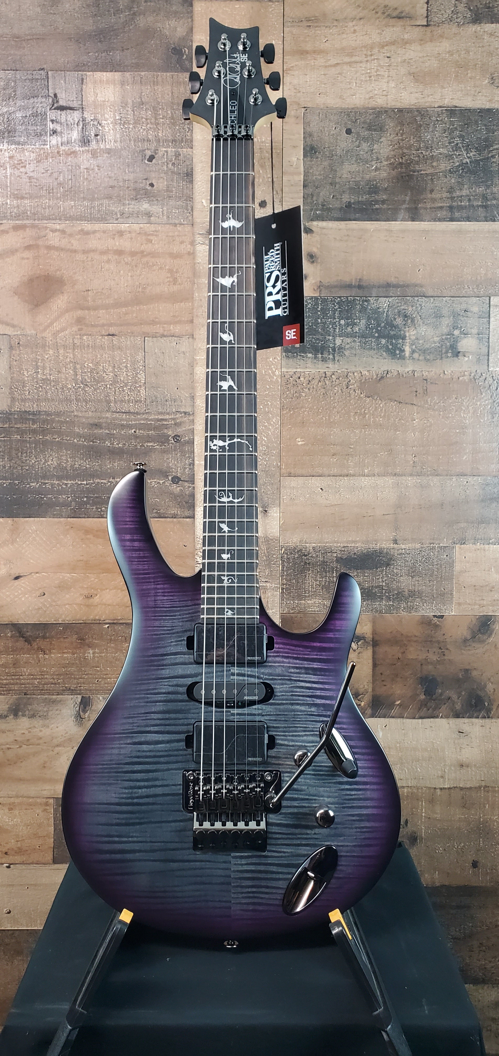 PRS SE Chleo Herman Li Signature, Charcoal Purple Burst, Gig Bag, 355