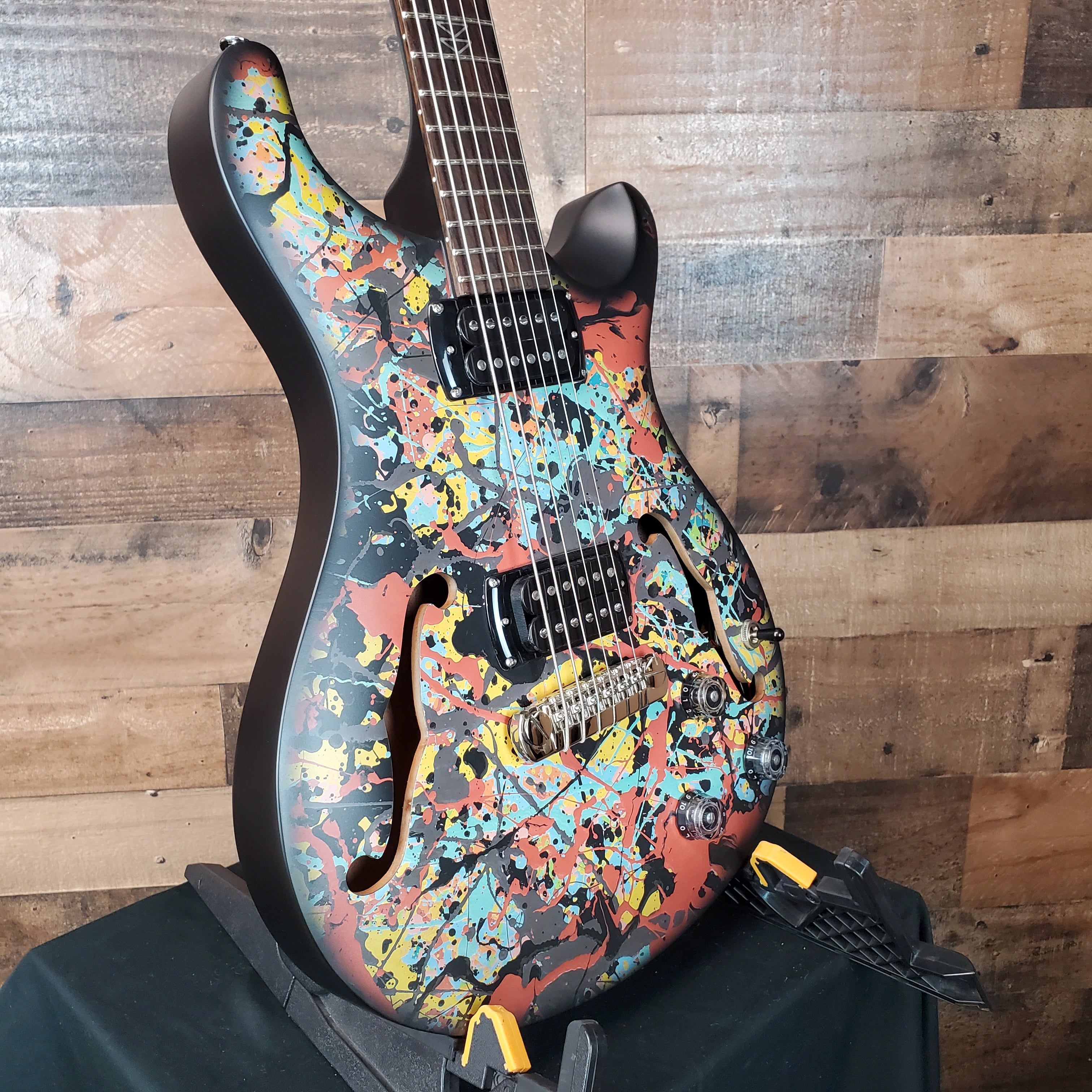 PRS SE Ed Sheeran Hollowbody I Piezo Baritone, Cosmic Splash, Gig Bag, 962