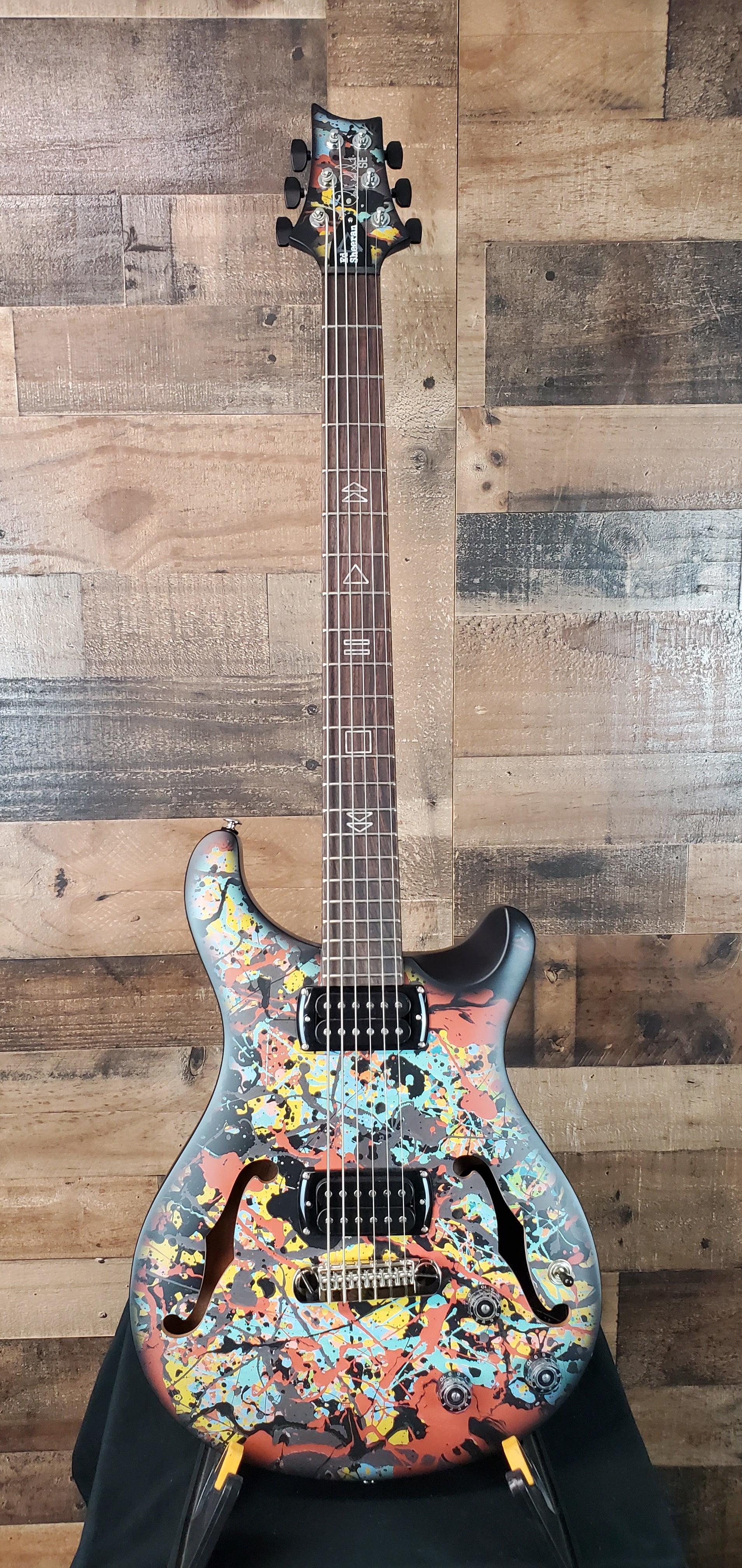 PRS SE Ed Sheeran Hollowbody I Piezo Baritone, Cosmic Splash, Gig Bag, 962