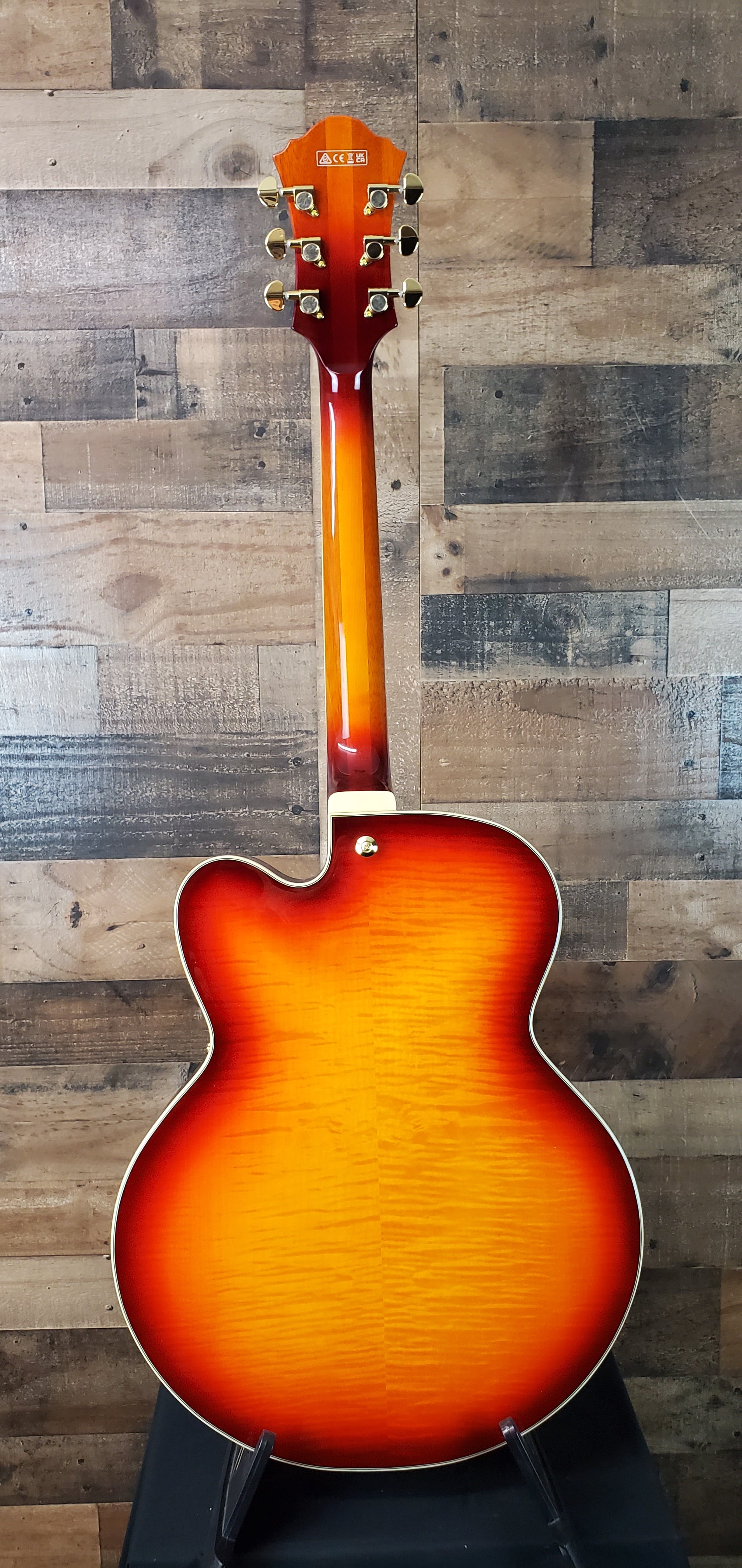 Ibanez Artstar AF115 Hollowbody Electric Guitar, Aged Whiskey Burst, Hard Case, 541