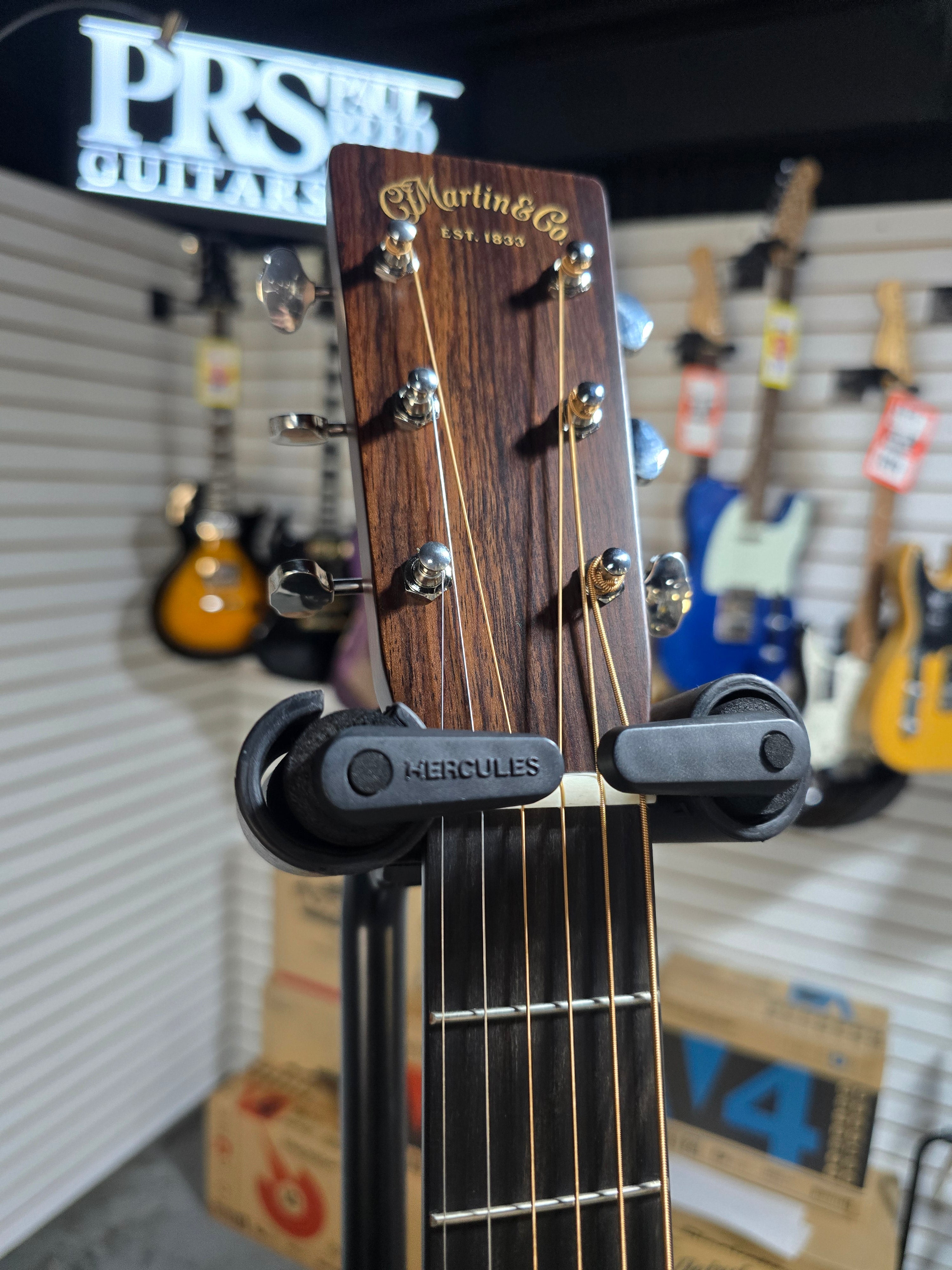 Martin OM-28 Standard Series Left-Handed Acoustic Guitar - Natural with Aging Toner