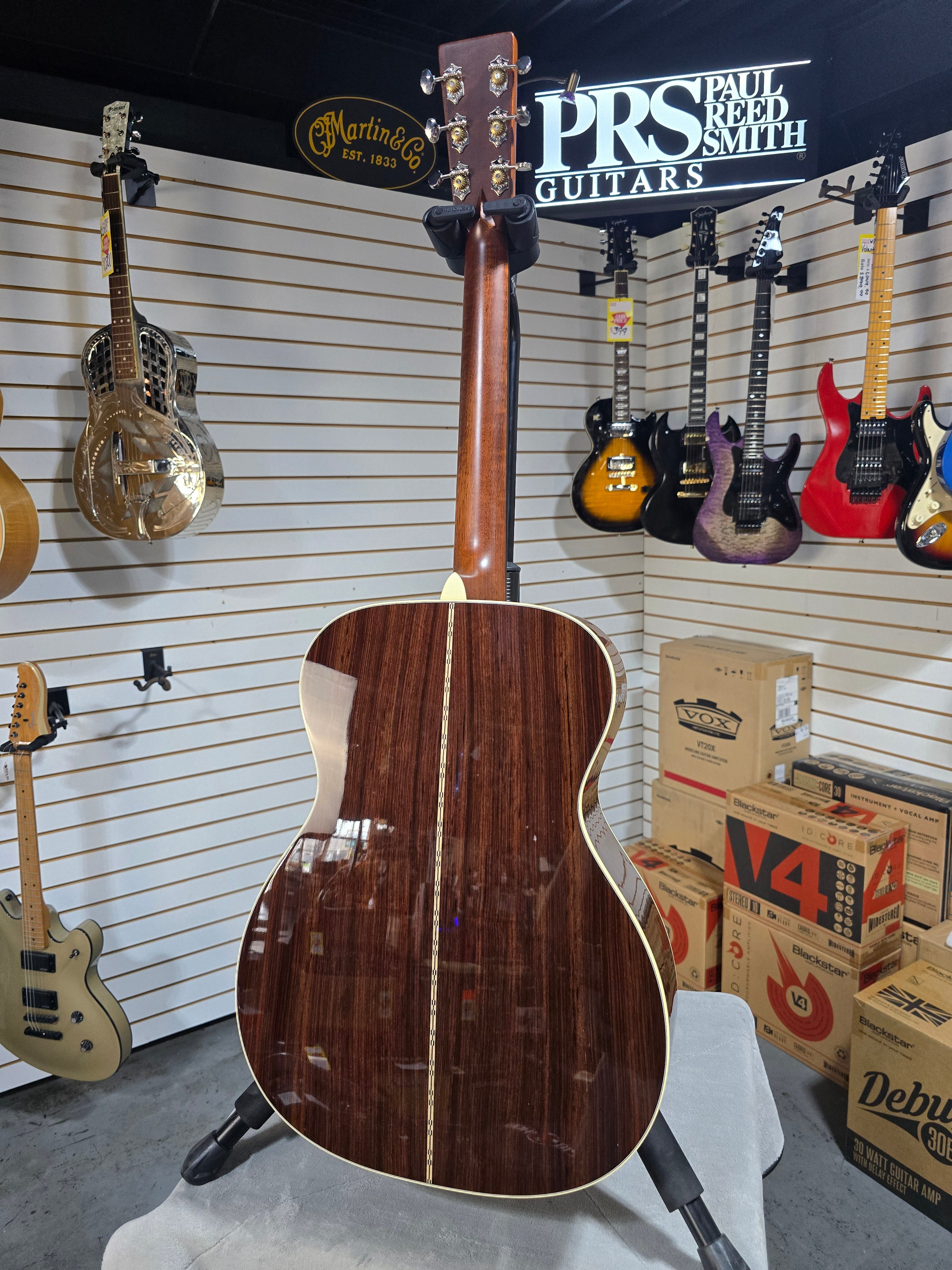 Martin OM-28 Standard Series Left-Handed Acoustic Guitar - Natural with Aging Toner