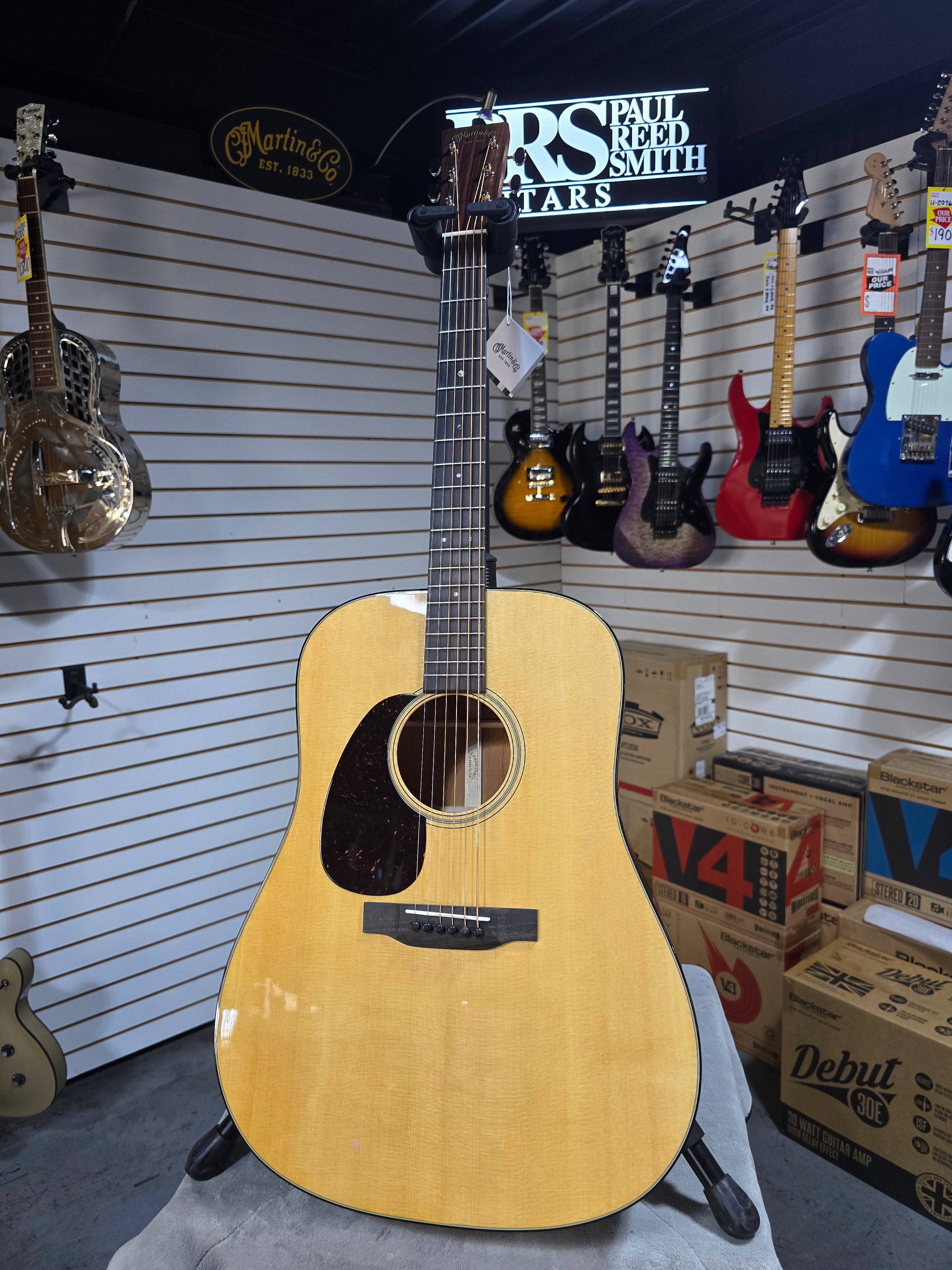 Martin Super D-18 Left Handed Acoustic Guitar Natural