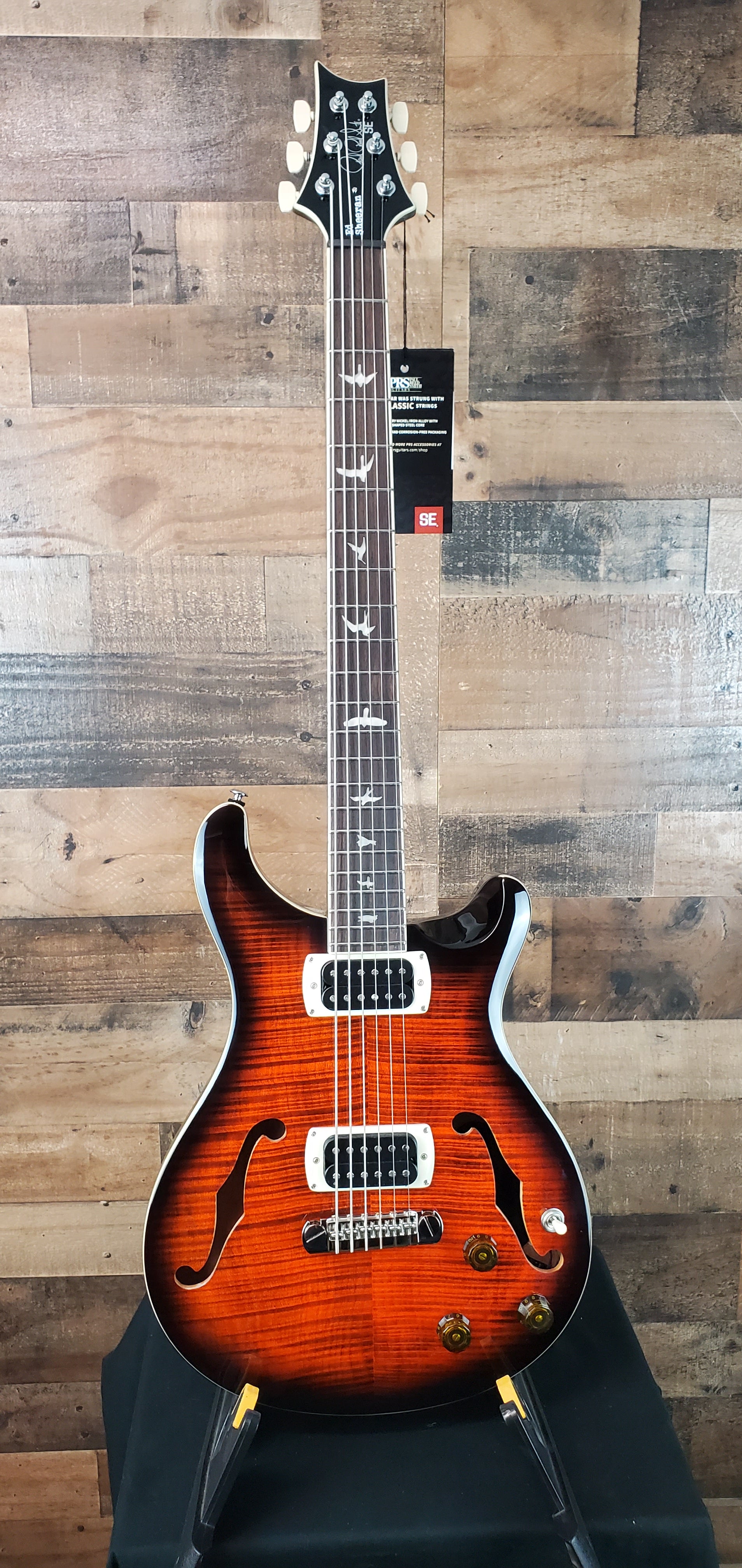 PRS SE Ed Sheeran Hollowbody I Piezo Baritone, Orange Tiger Smokeburst
