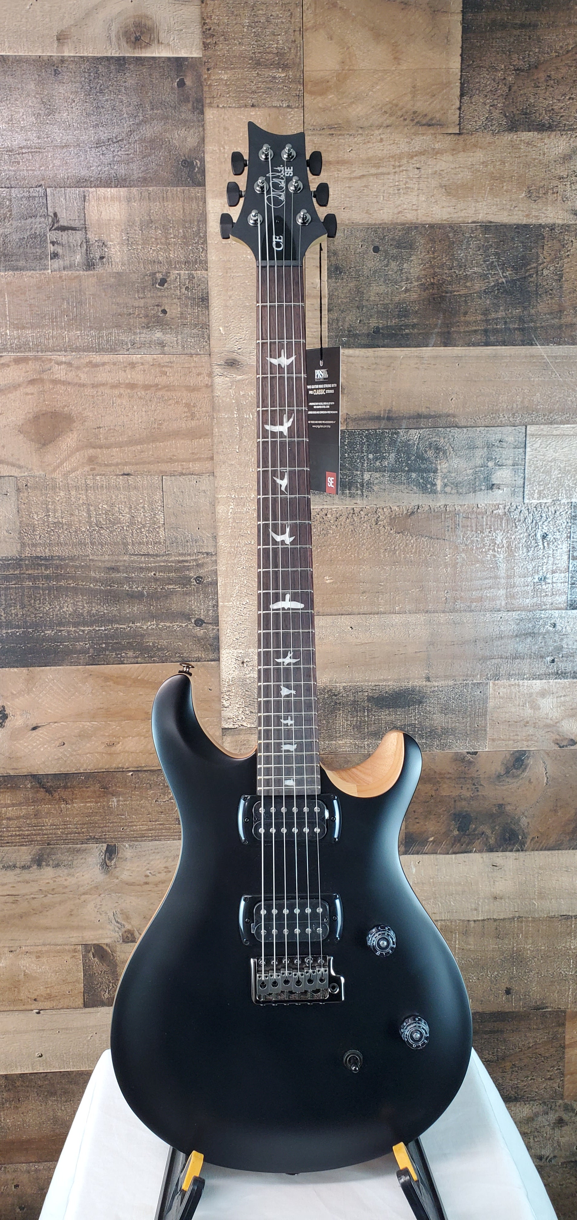 PRS SE CE 24 Satin - Flat Black Top, C&M Exclusive - Black