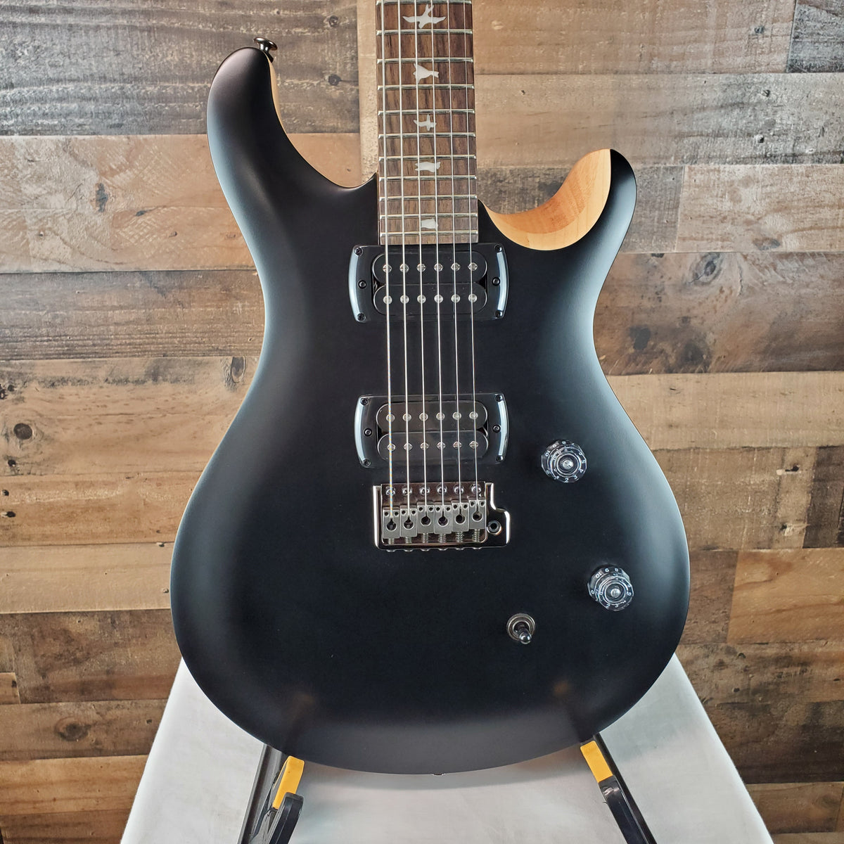 PRS SE CE 24 Satin - Flat Black Top, C&M Exclusive - Black / Smoked Hardware