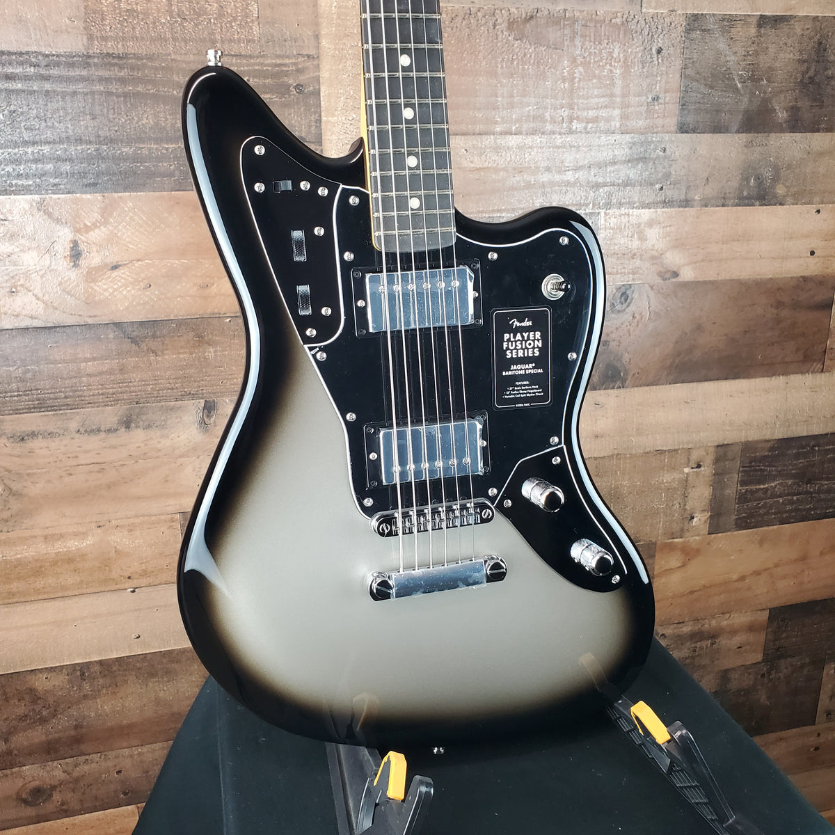 Fender Limited Edition Player Fusion Jaguar Baritone Electric Guitar - Silverburst