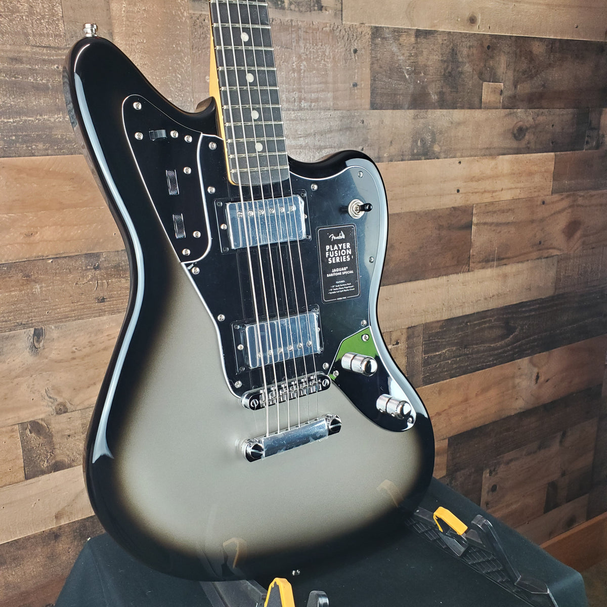 Fender Limited Edition Player Fusion Jaguar Baritone Electric Guitar - Silverburst
