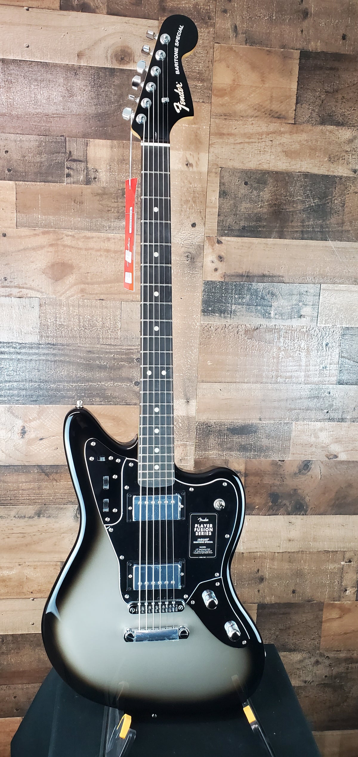 Fender Limited Edition Player Fusion Jaguar Baritone Electric Guitar - Silverburst