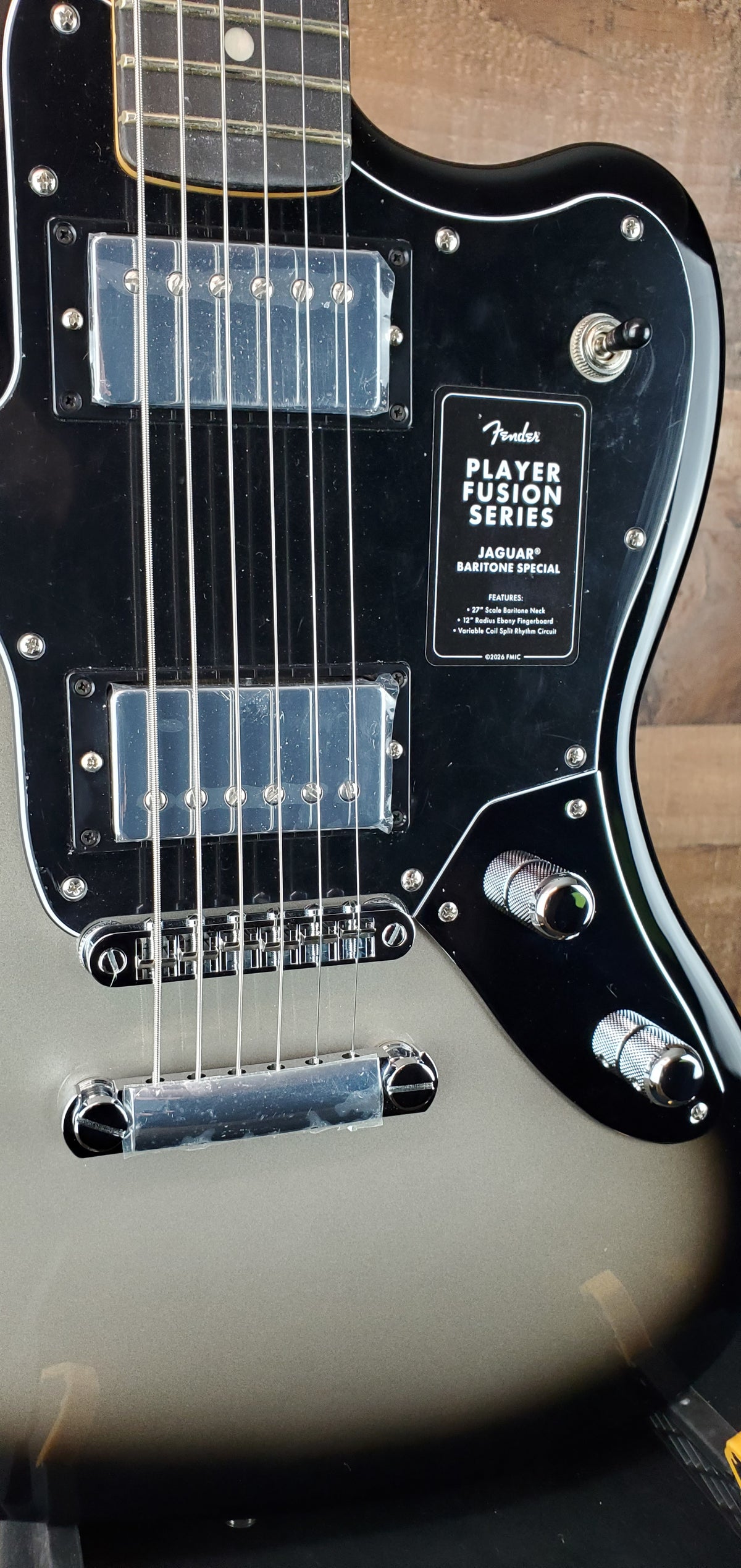 Fender Limited Edition Player Fusion Jaguar Baritone Electric Guitar - Silverburst