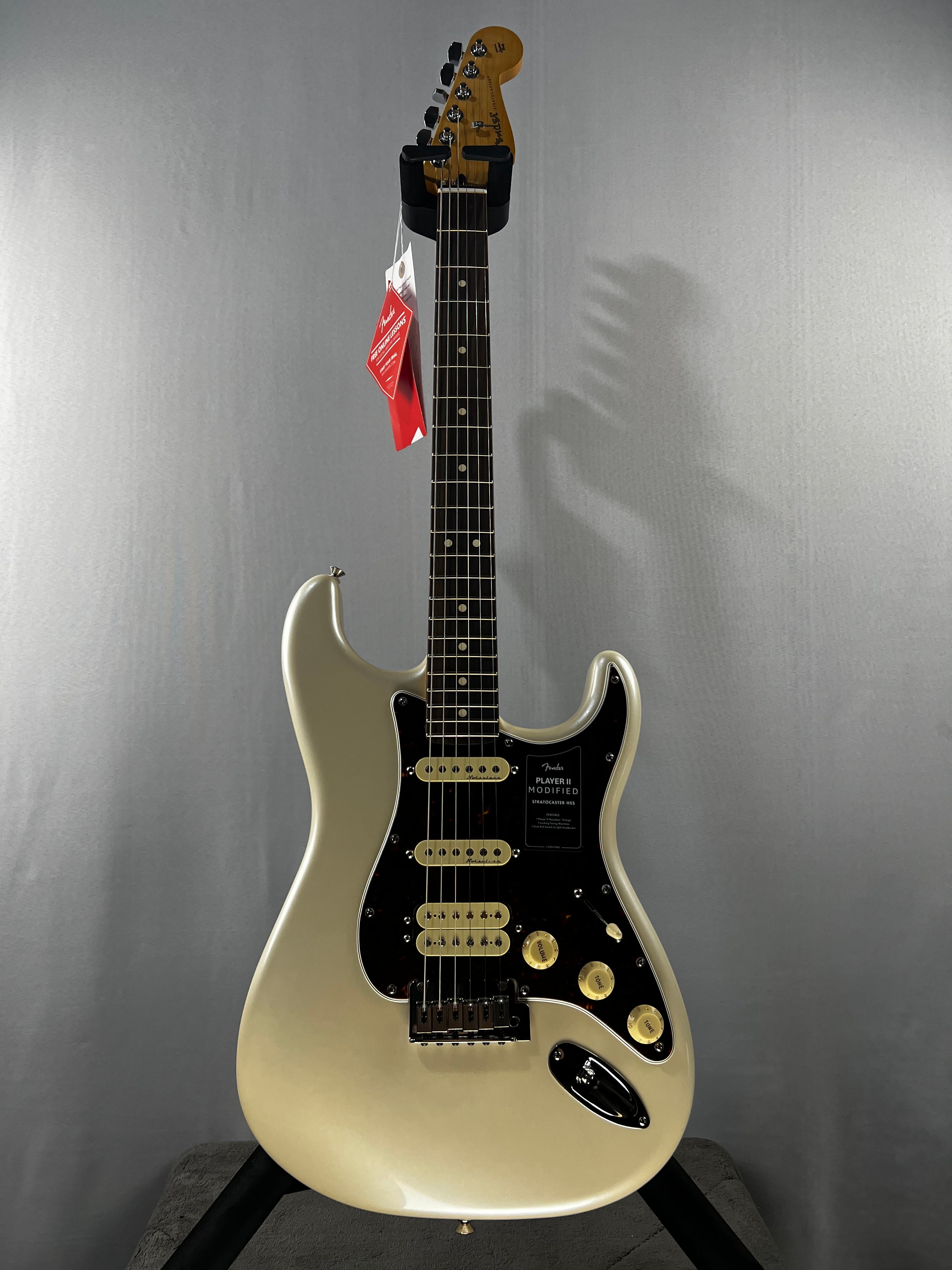 Player II Modified Stratocaster HSS Electric Guitar - Olympic Pearl, Rosewood Fingerboard #947