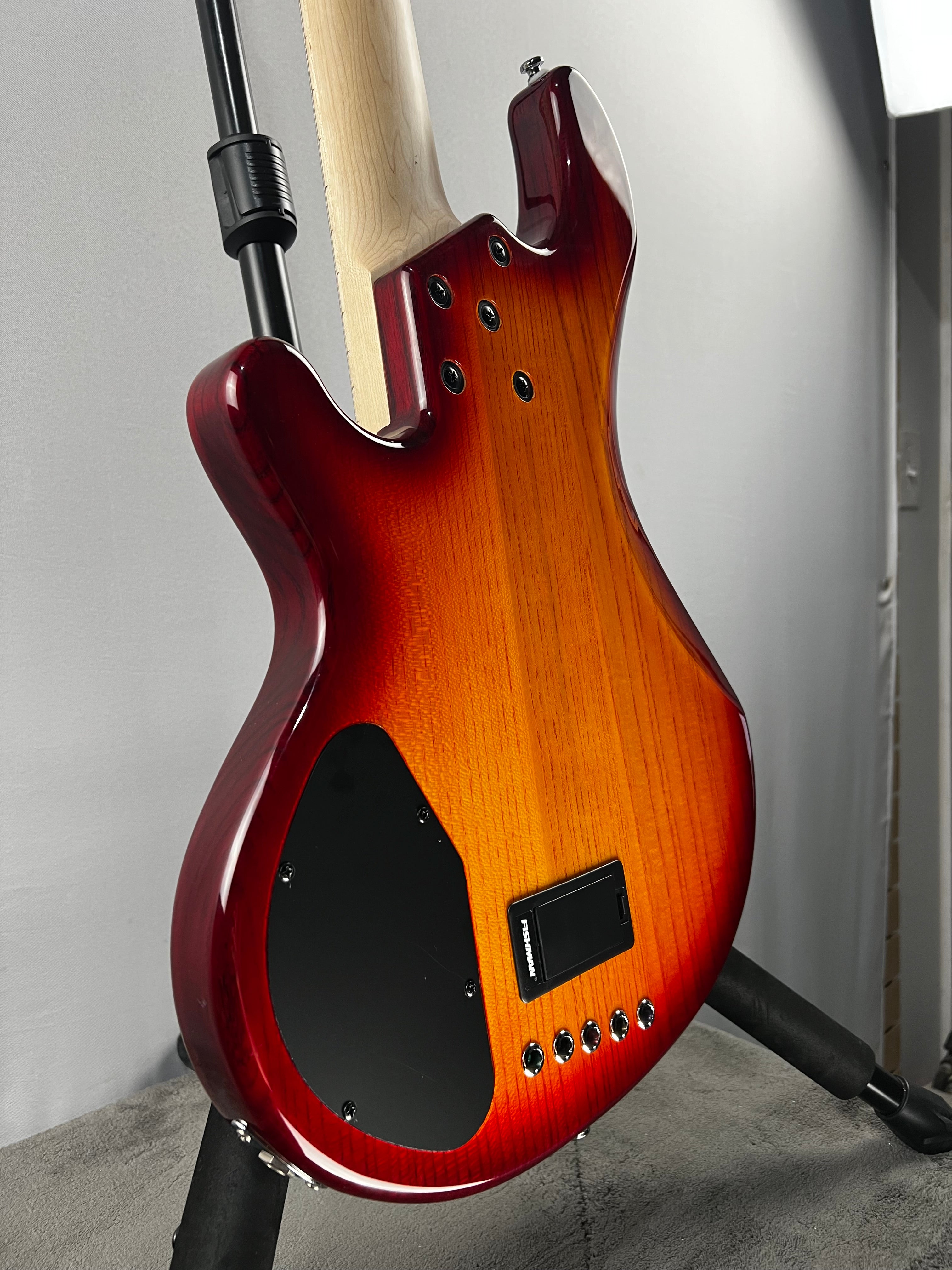 Skyline 55-02 Deluxe Bass Guitar - Honey Burst with Maple Fingerboard #937 GET PLEK'D!