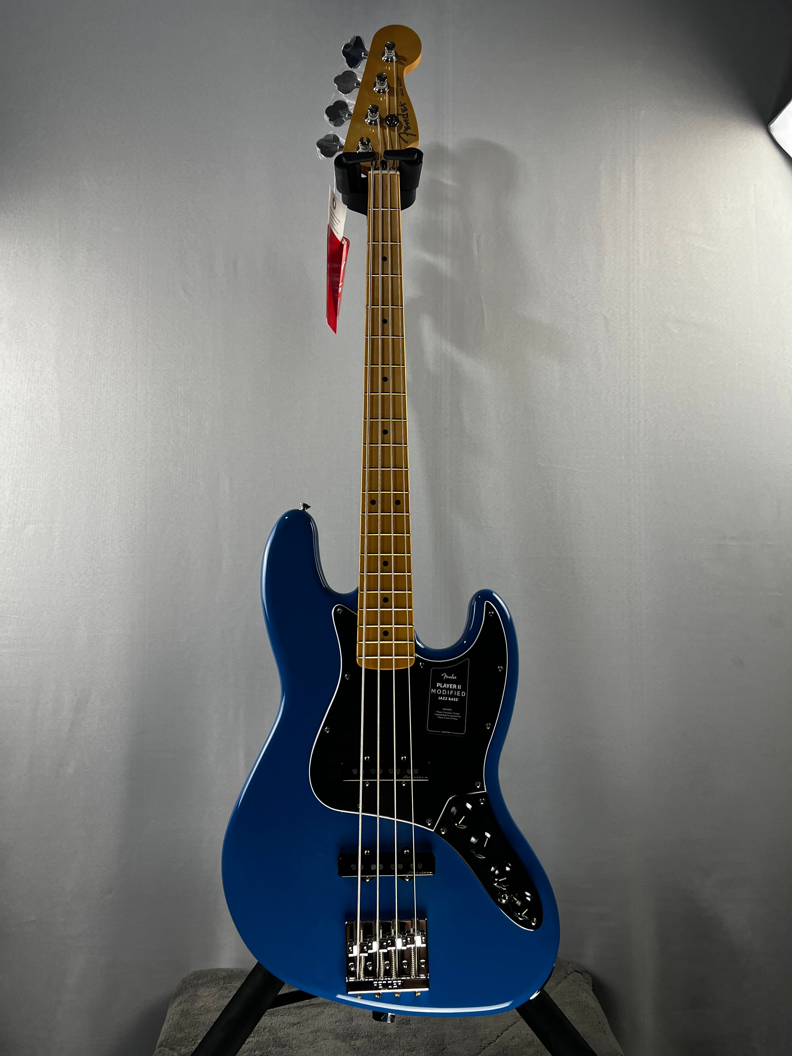 Player II Modified Active Jazz Bass - Electric Blue, Maple Fingerboard w/Gig Bag #524