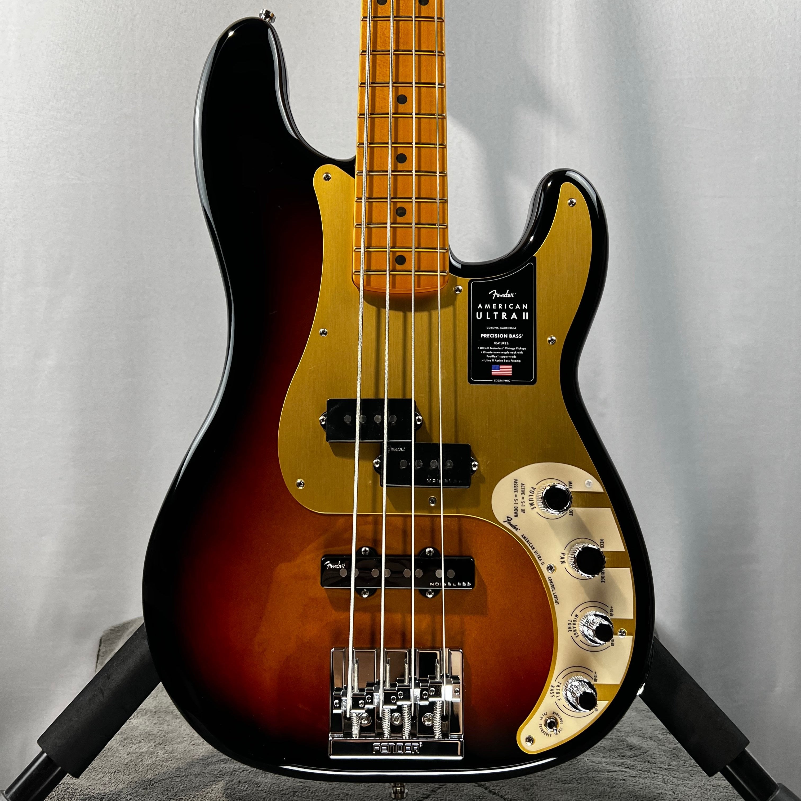 American Ultra II Precision Bass - Ultraburst, Maple Fingerboard #341 GET PLEK'D!