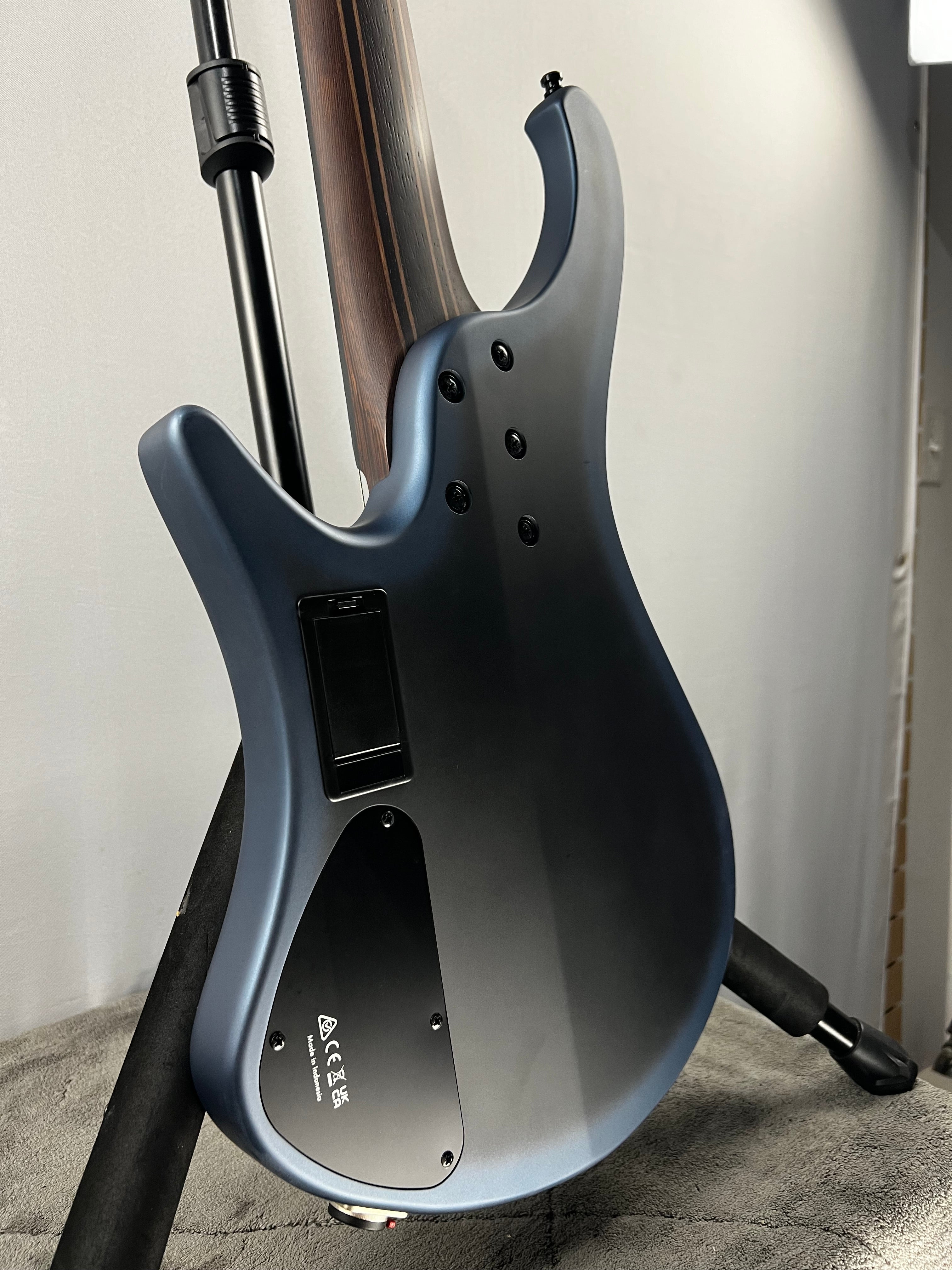 Bass Workshop EHB5MSBSP 5-string Multi-scale Bass Guitar - Midnight Arctic Ocean Matte #997