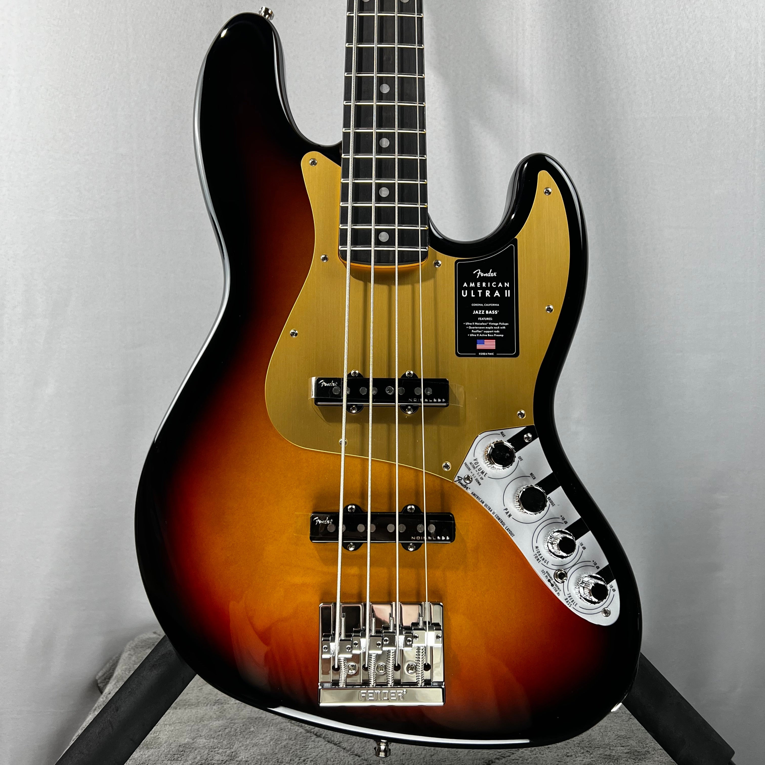 American Ultra II Jazz Bass - Ultraburst, Ebony Fingerboard #660 GET PLEK'D!