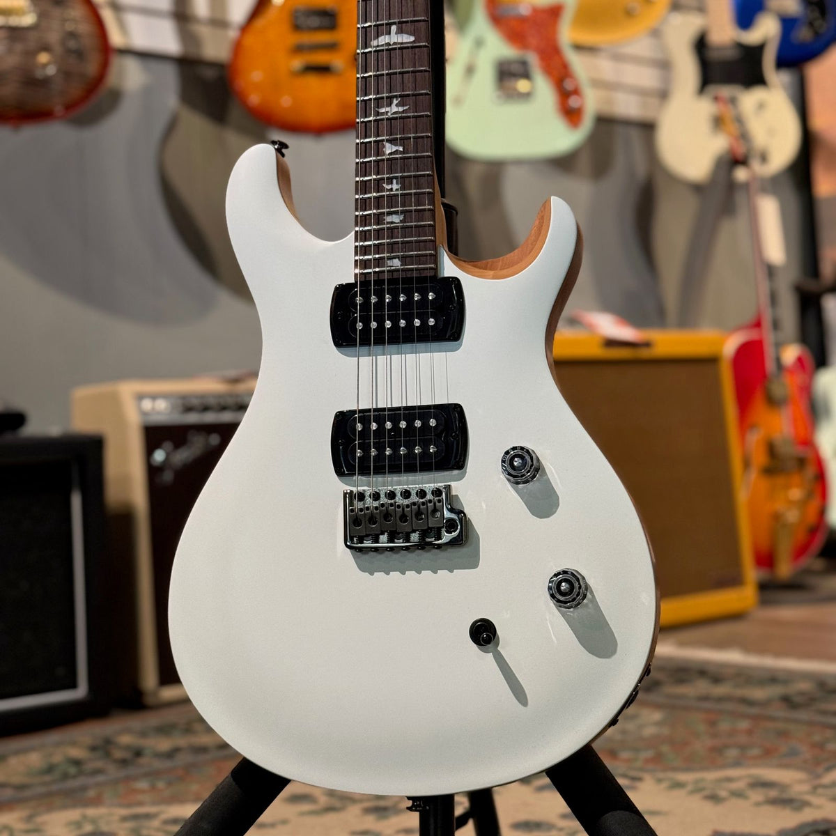 PRS SE CE 24 Satin Flat White Top, C&M Exclusive 146