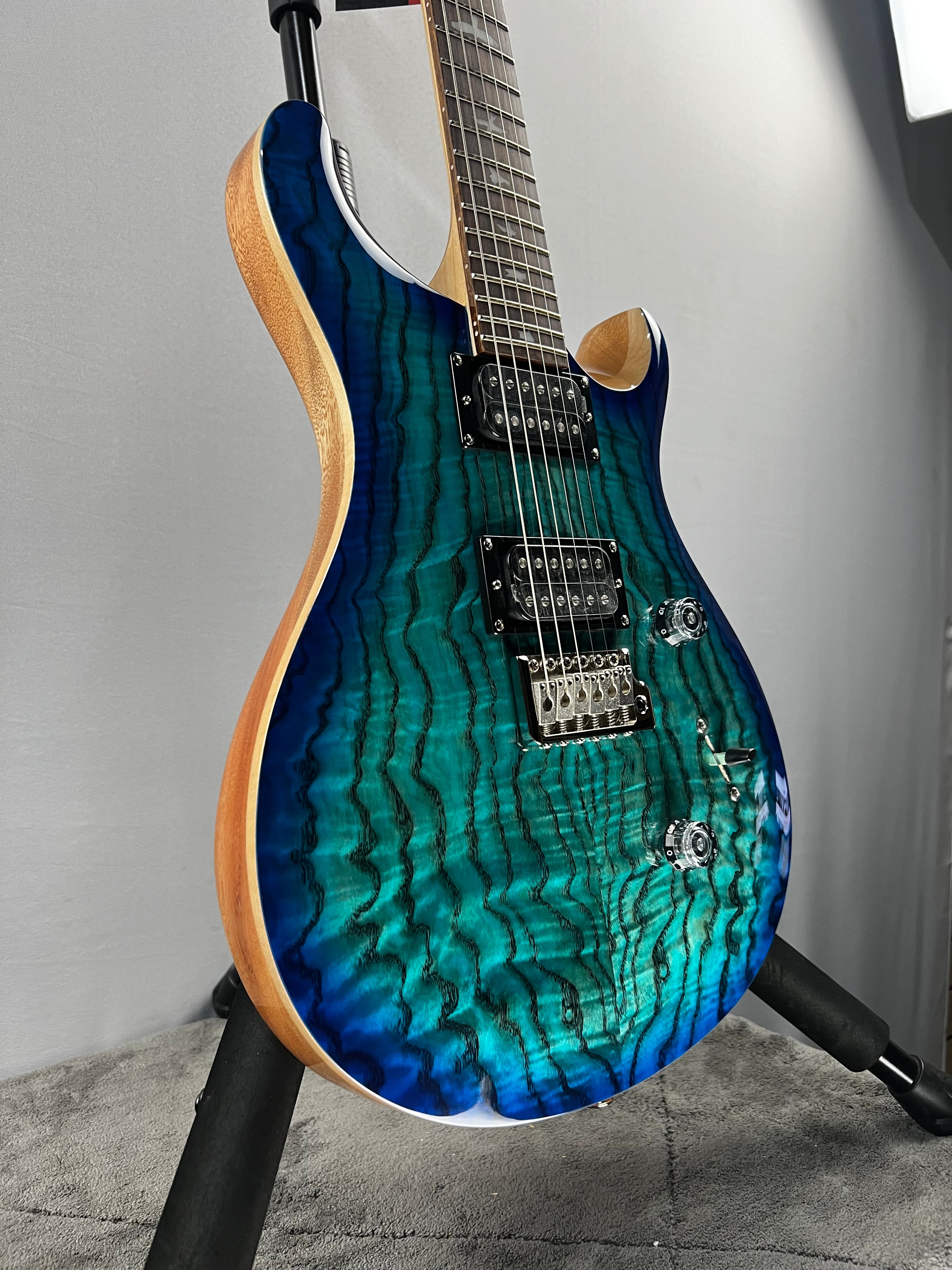 SE Custom 24 Exotic Electric Guitar - Lake Blue #767 GET PLEK'D!