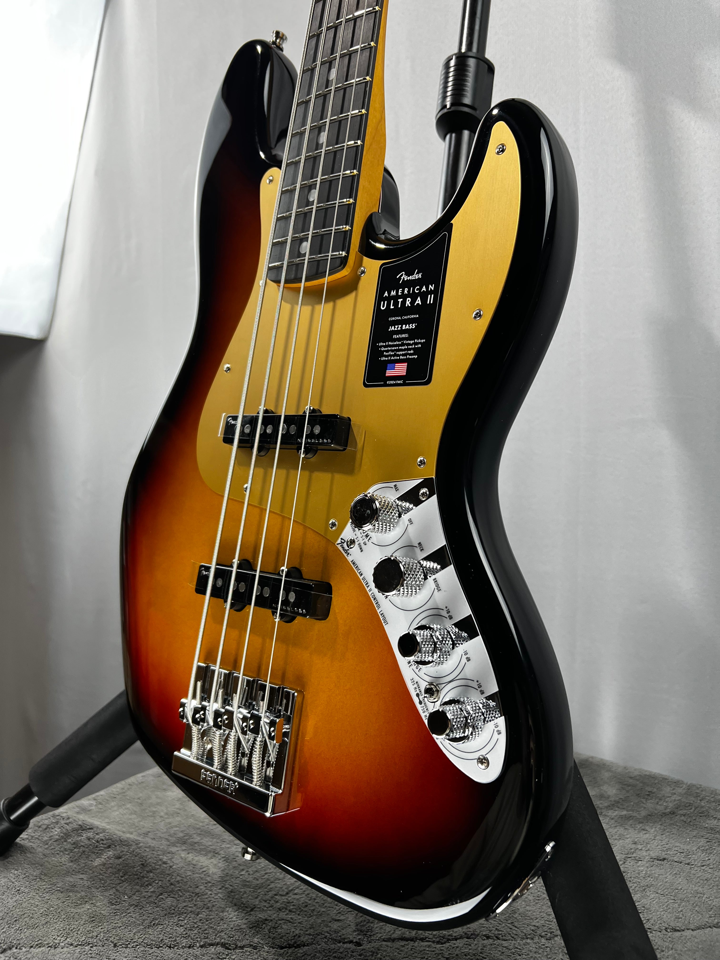 American Ultra II Jazz Bass - Ultraburst, Ebony Fingerboard #660 GET PLEK'D!