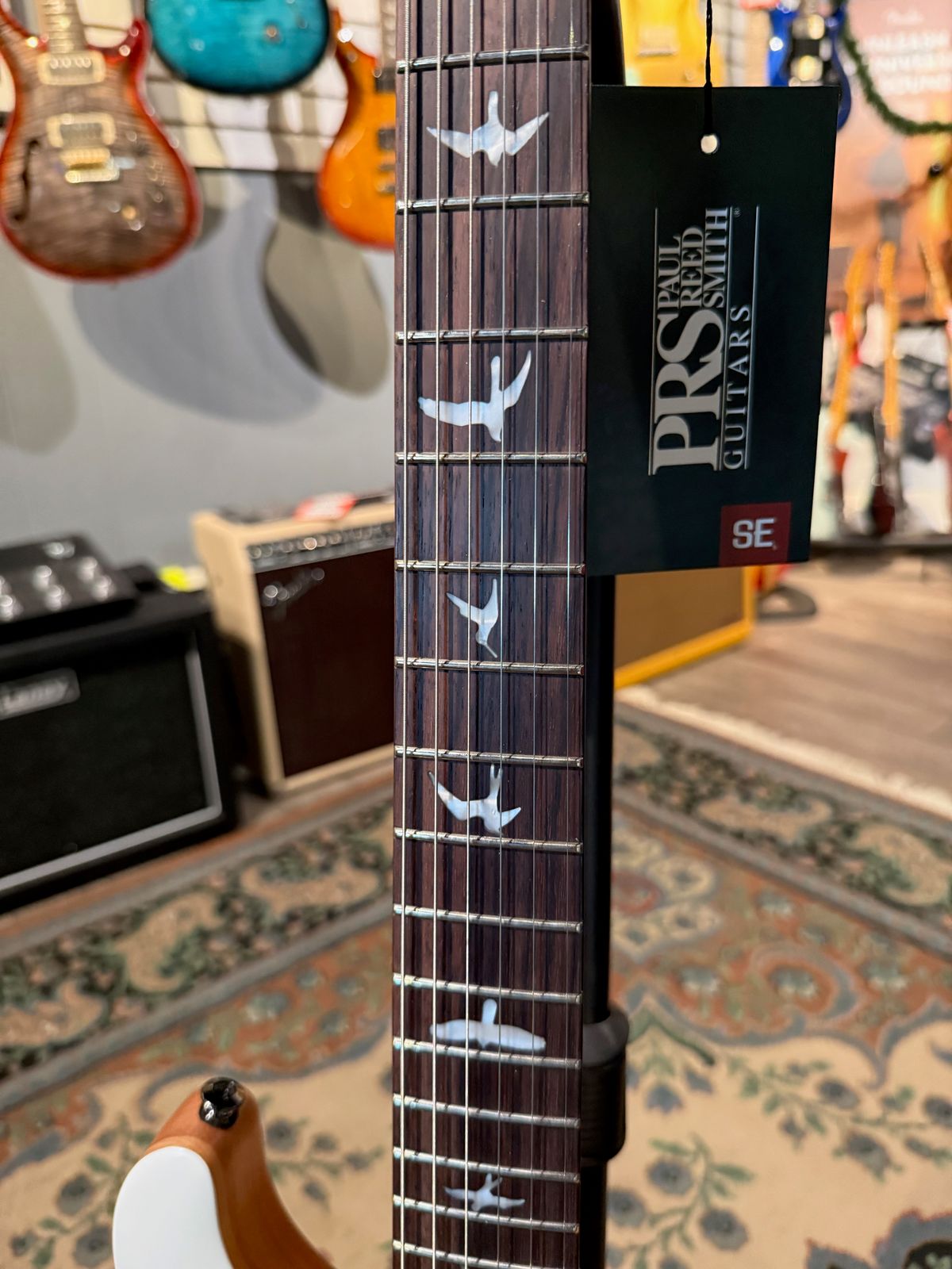 PRS SE CE 24 Satin Flat White Top, C&M Exclusive 758
