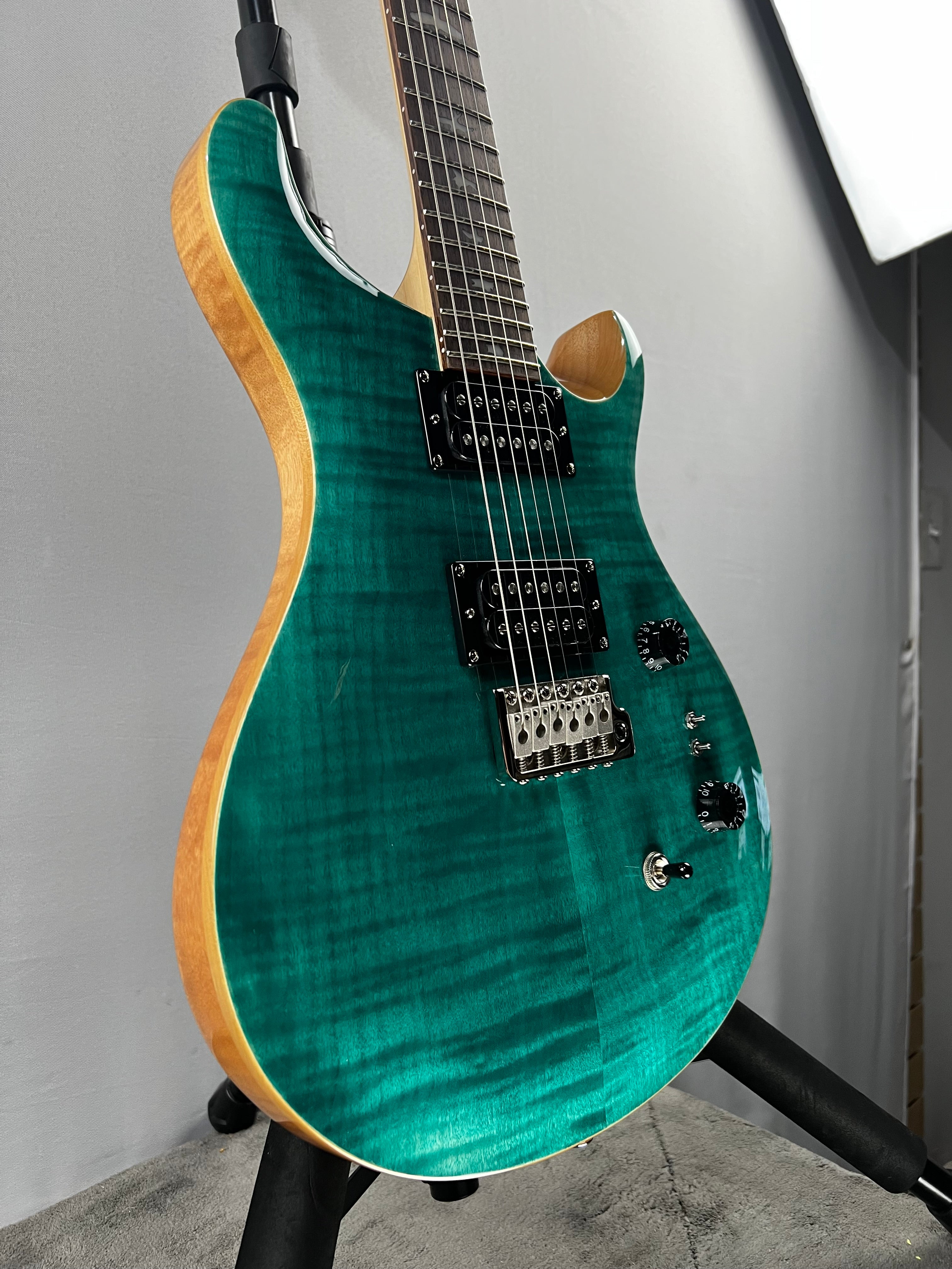 PRS SE Custom 24-08 Electric Guitar - Turquoise #458 GET PLEK'D!