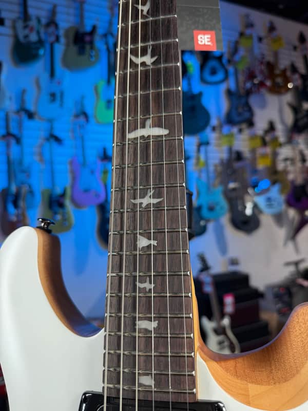 PRS SE CE 24 Satin - Flat White Top, C&M Exclusive - White