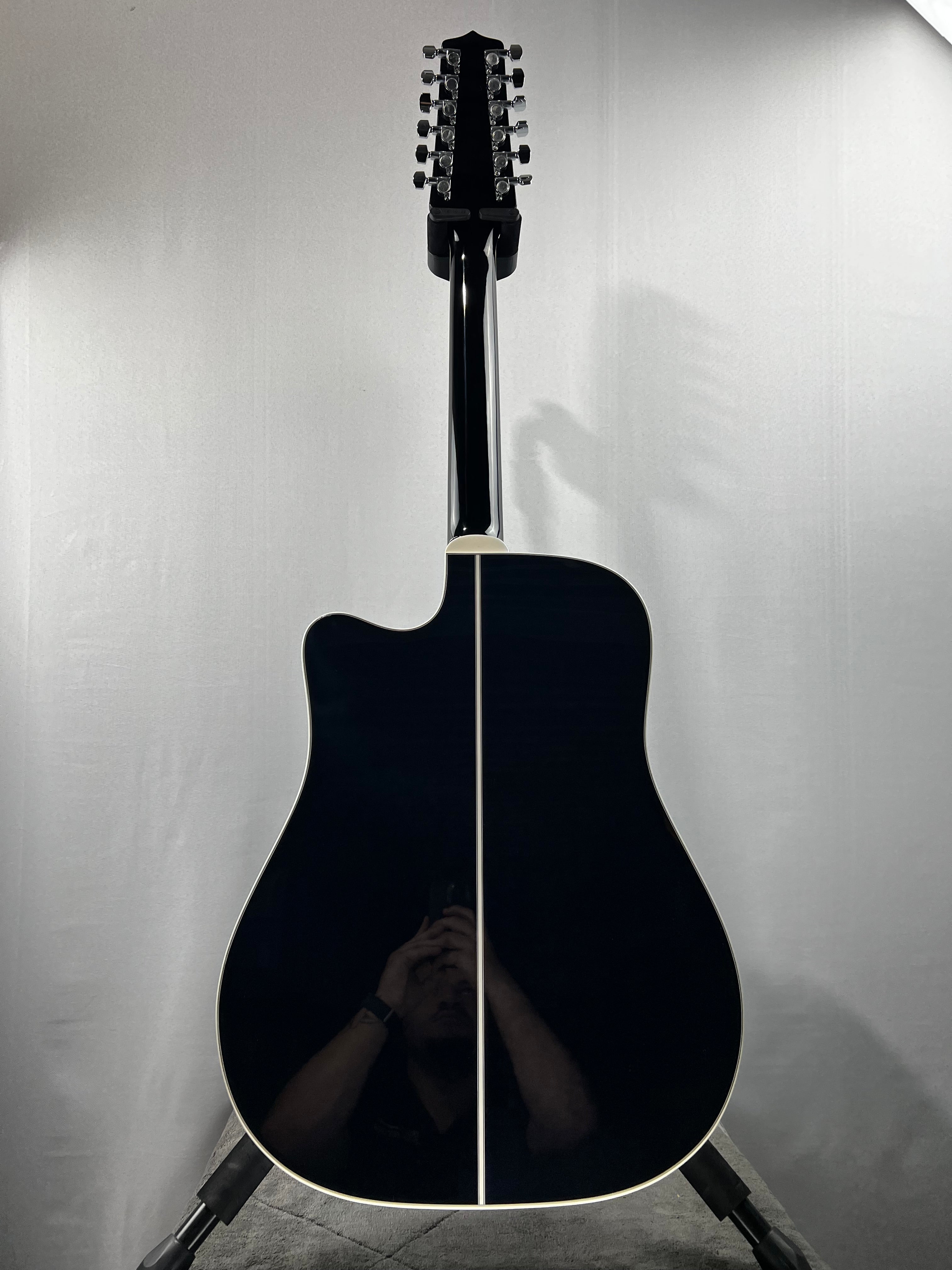 Takamine GD-38CE 12-string Acoustic-electric Guitar - Black #301