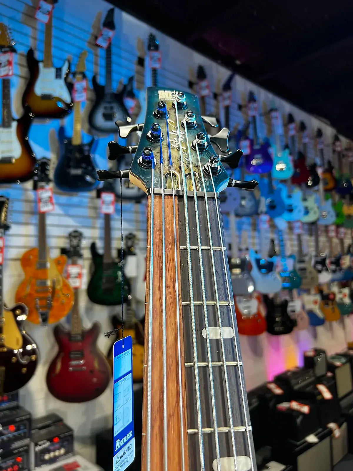 Ibanez Bass Workshop SRAS7 Ashula 7-string Bass Guitar - Cosmic Blue Starburst Shipping 474 GET PLEK’D Free!