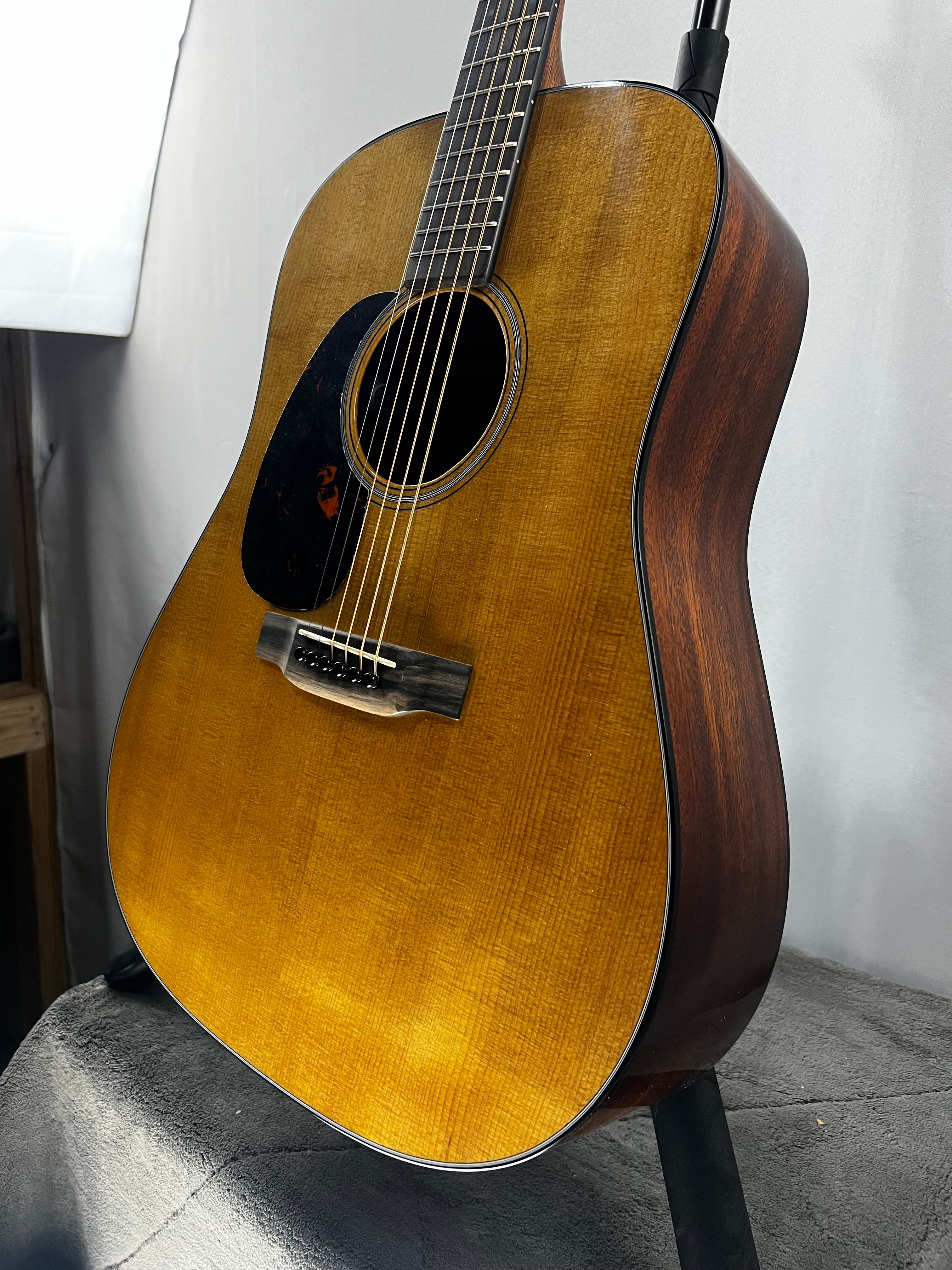 DE Retro Plus Mahogany Road Series Left-Handed Acoustic-electric Guitar - Natural Aging Toner #504 GET PLEK'D!