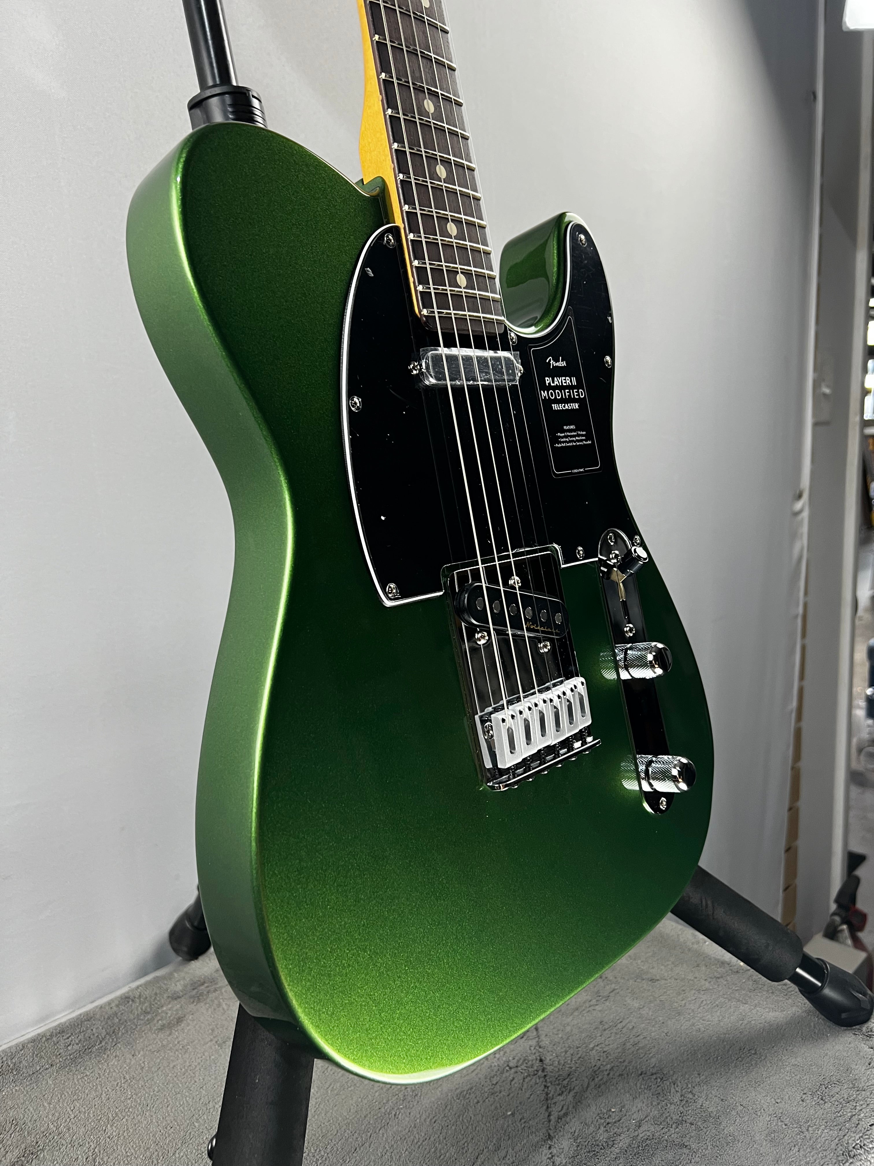 Player II Modified Telecaster Electric Guitar - Harvest Green Metallic, Rosewood Fingerboard #498