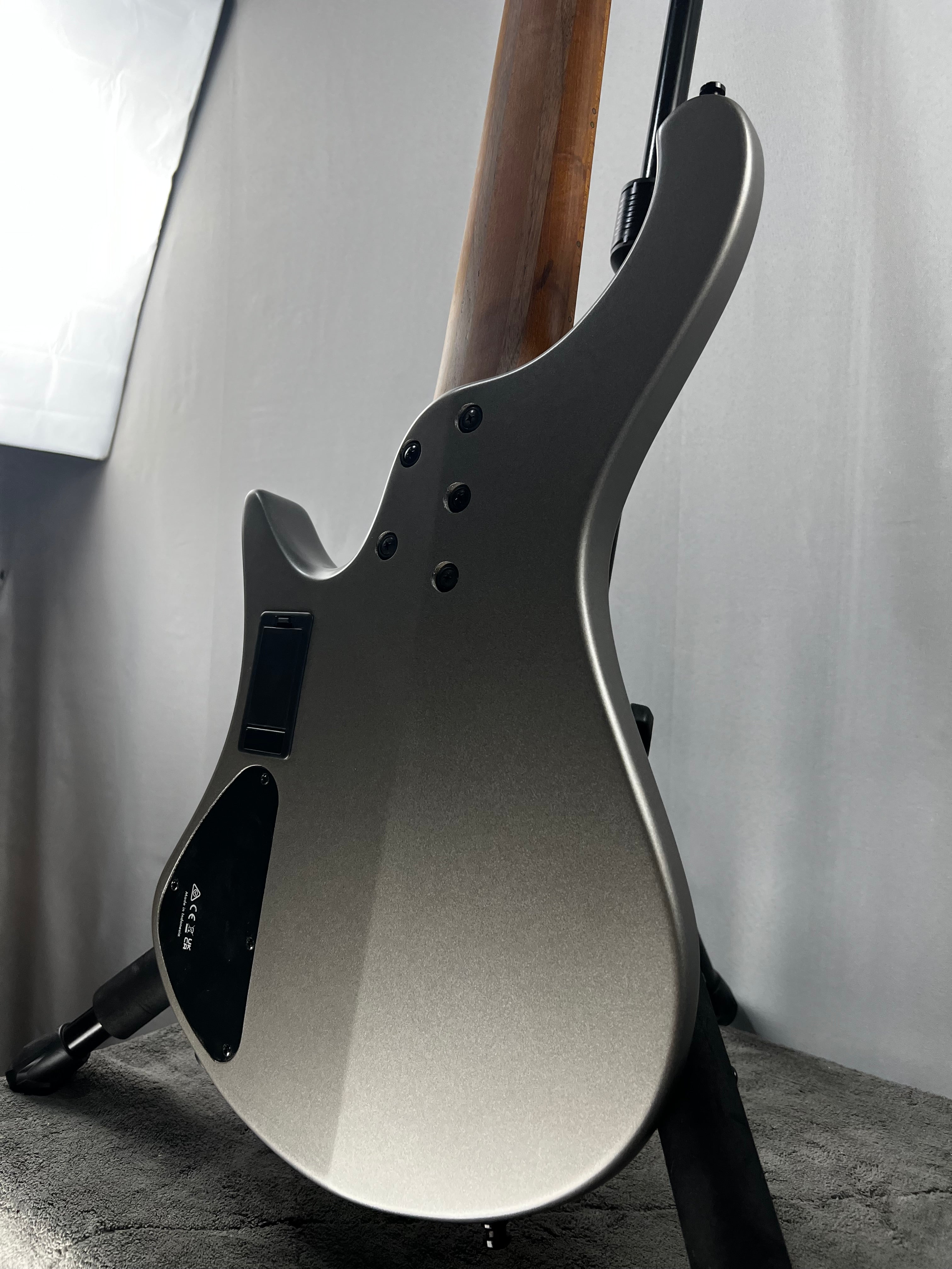Bass Workshop EHB1006MS 6-string Bass Guitar - Metallic Gray Matte #377