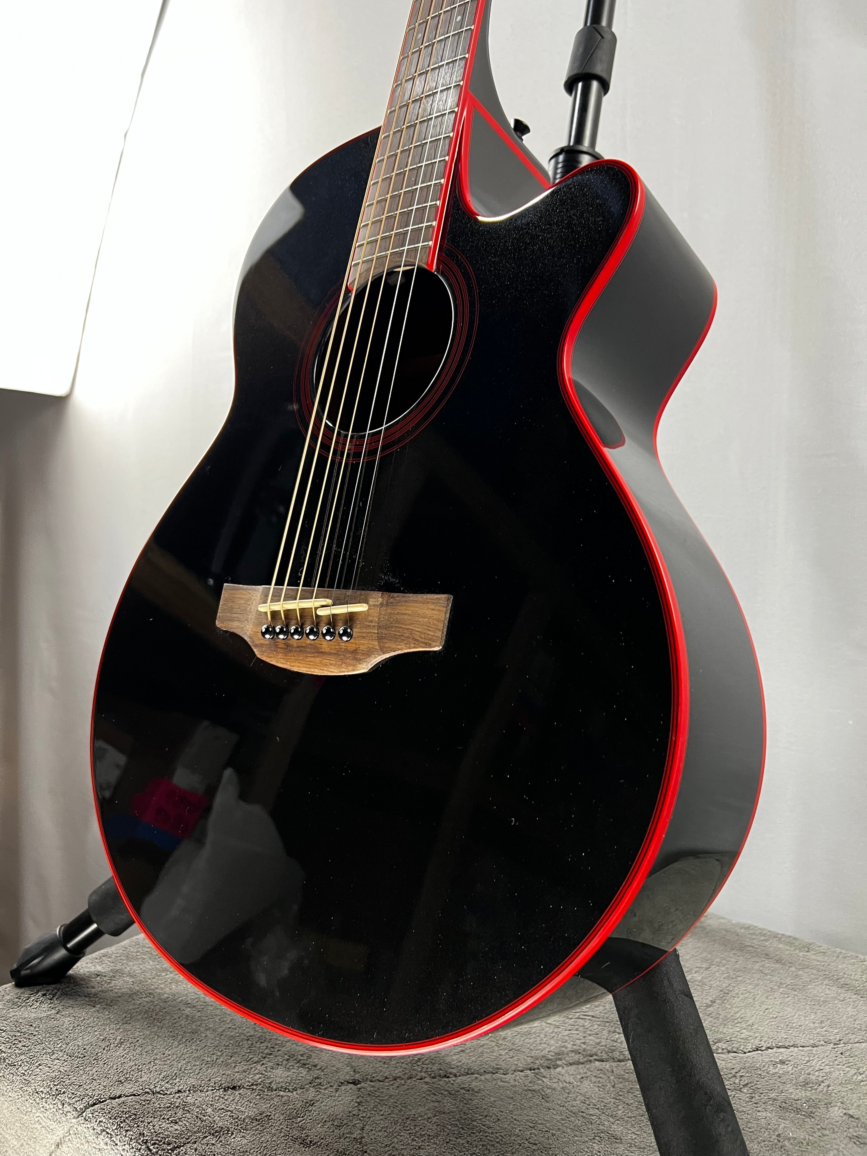 Takamine GF49CE FXC Acoustic-electric guitar - Cosmic Black & PLEK*D #658