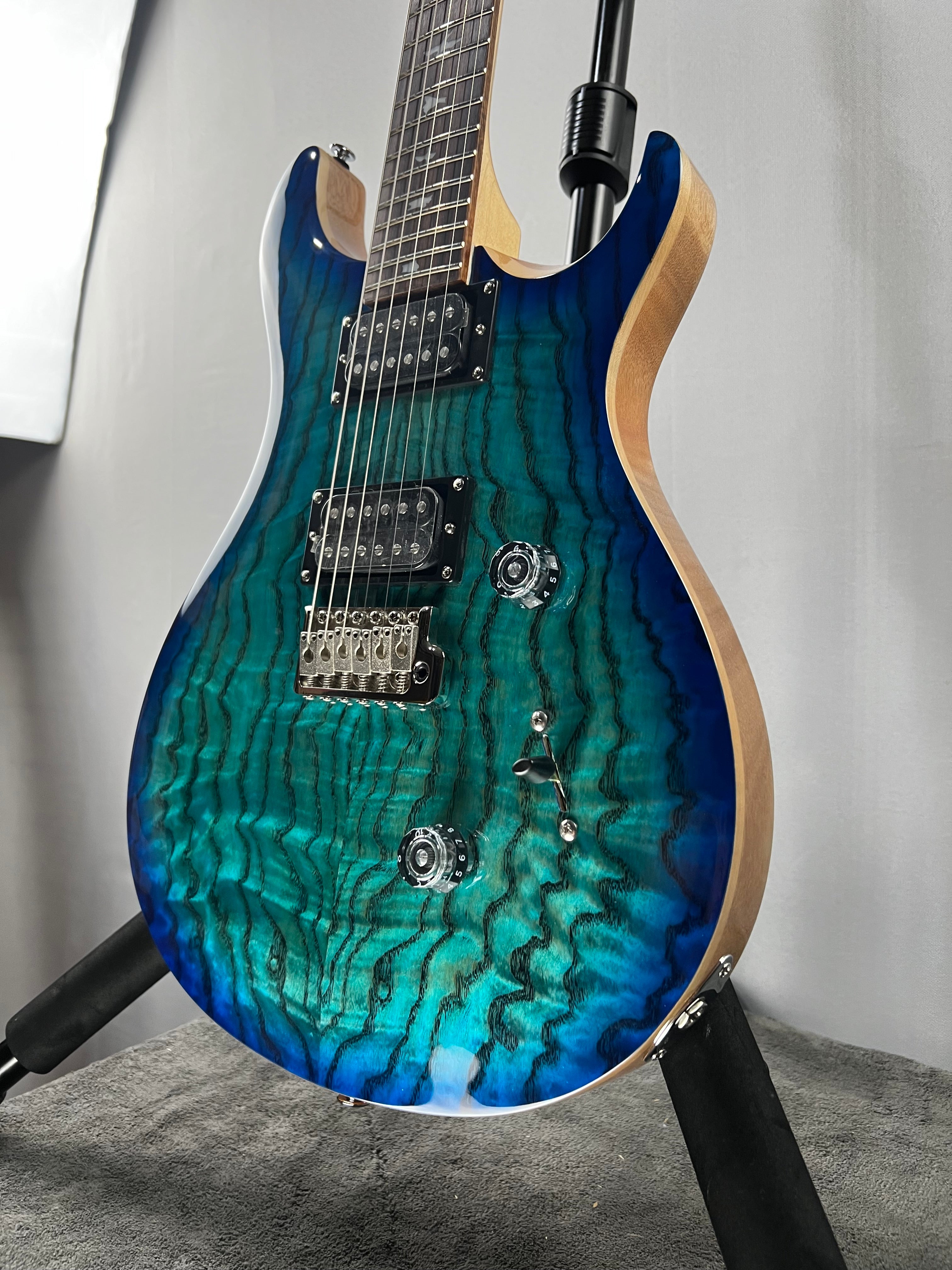SE Custom 24 Exotic Electric Guitar - Lake Blue #767 GET PLEK'D!