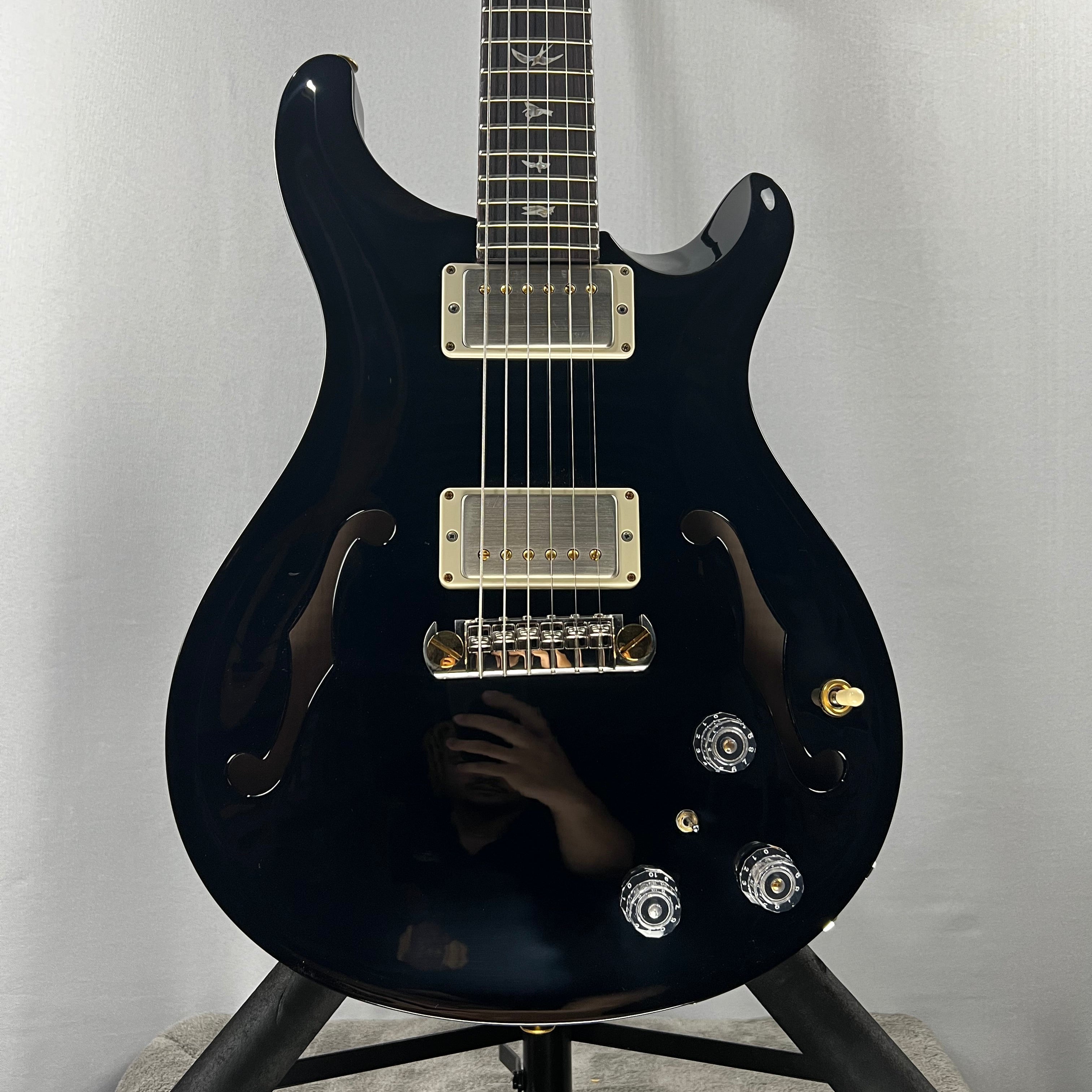 Hollowbody II Piezo Electric Guitar - Custom Color Piano Black #442 GET PLEK'D!