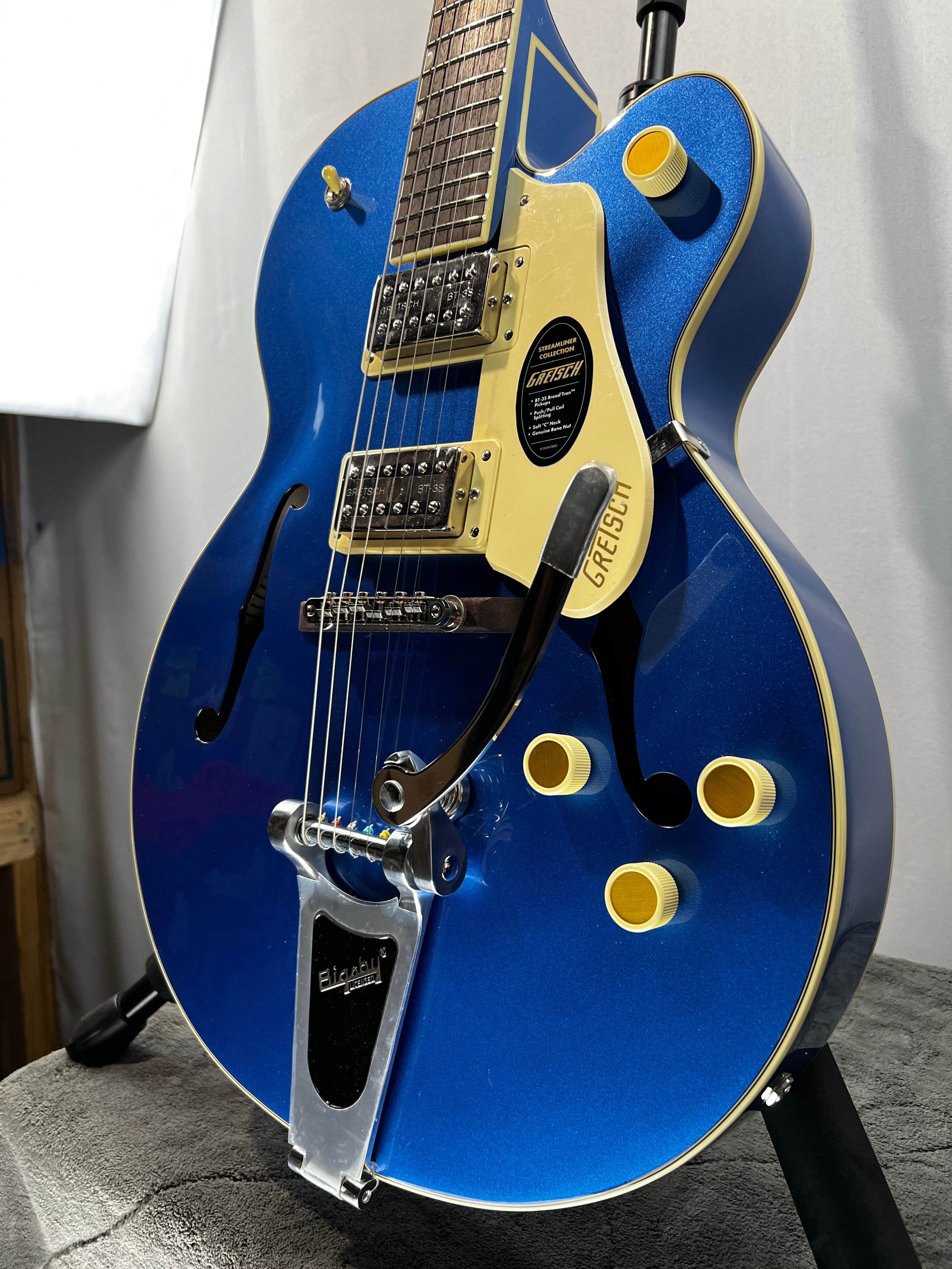 G2420T Streamliner Hollowbody Electric Guitar with Bigsby - Fairlane Blue #014 GET PLEK'D!
