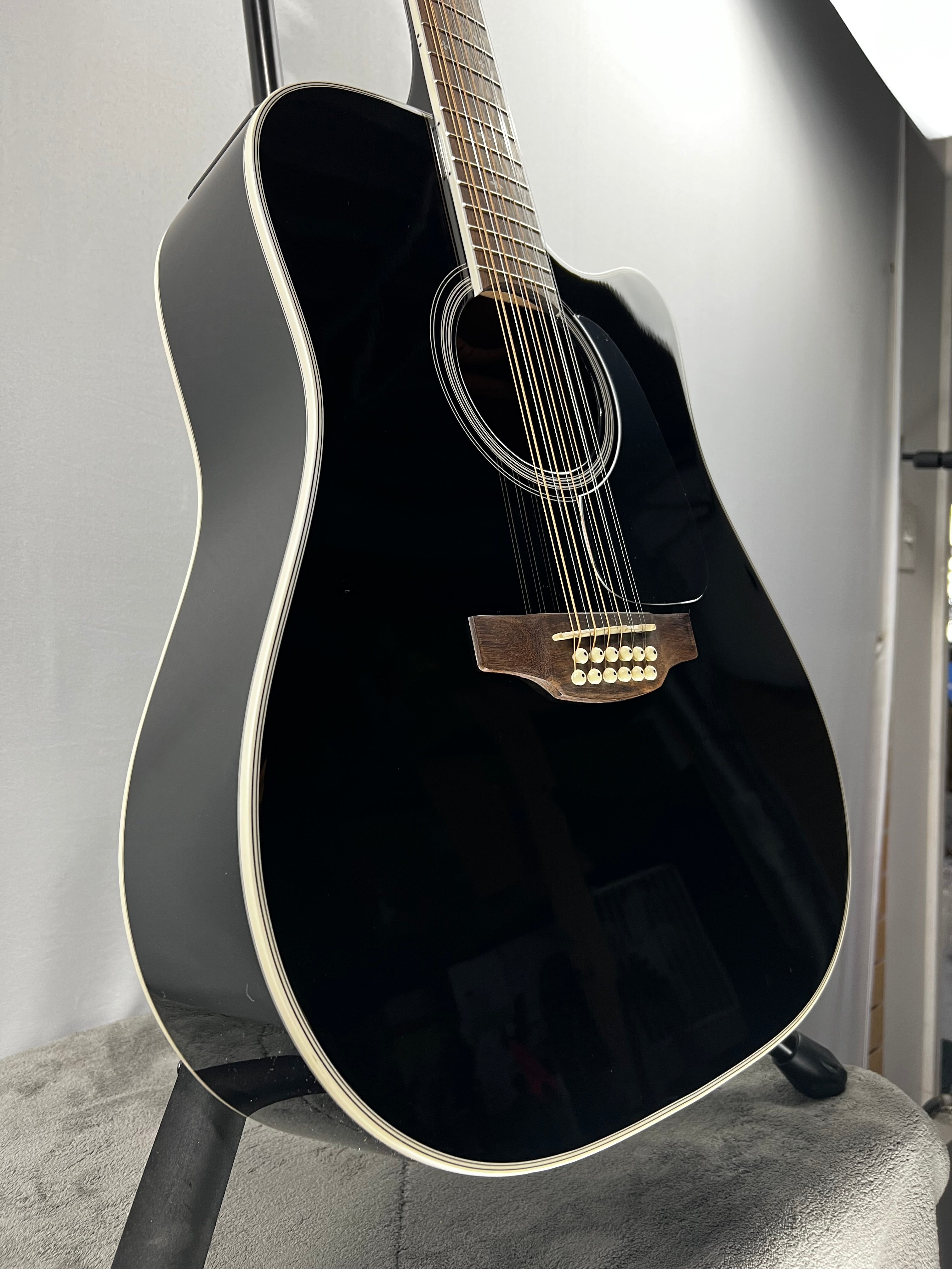 Takamine GD-38CE 12-string Acoustic-electric Guitar - Black #301