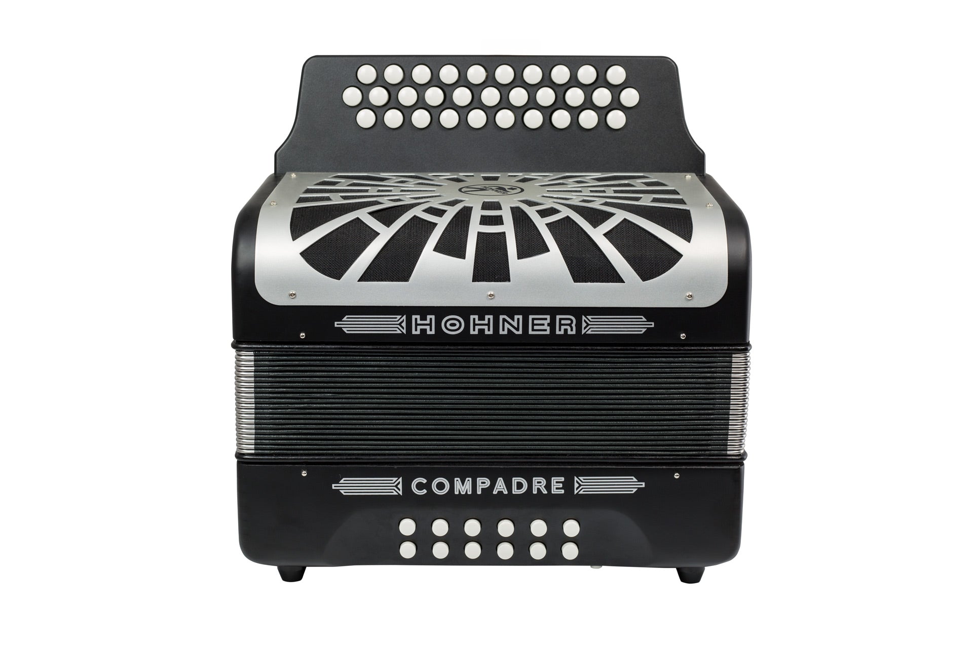 Hohner Compadre Diatonic Accordion - Keys of F/Bb/Eb - Black Finish