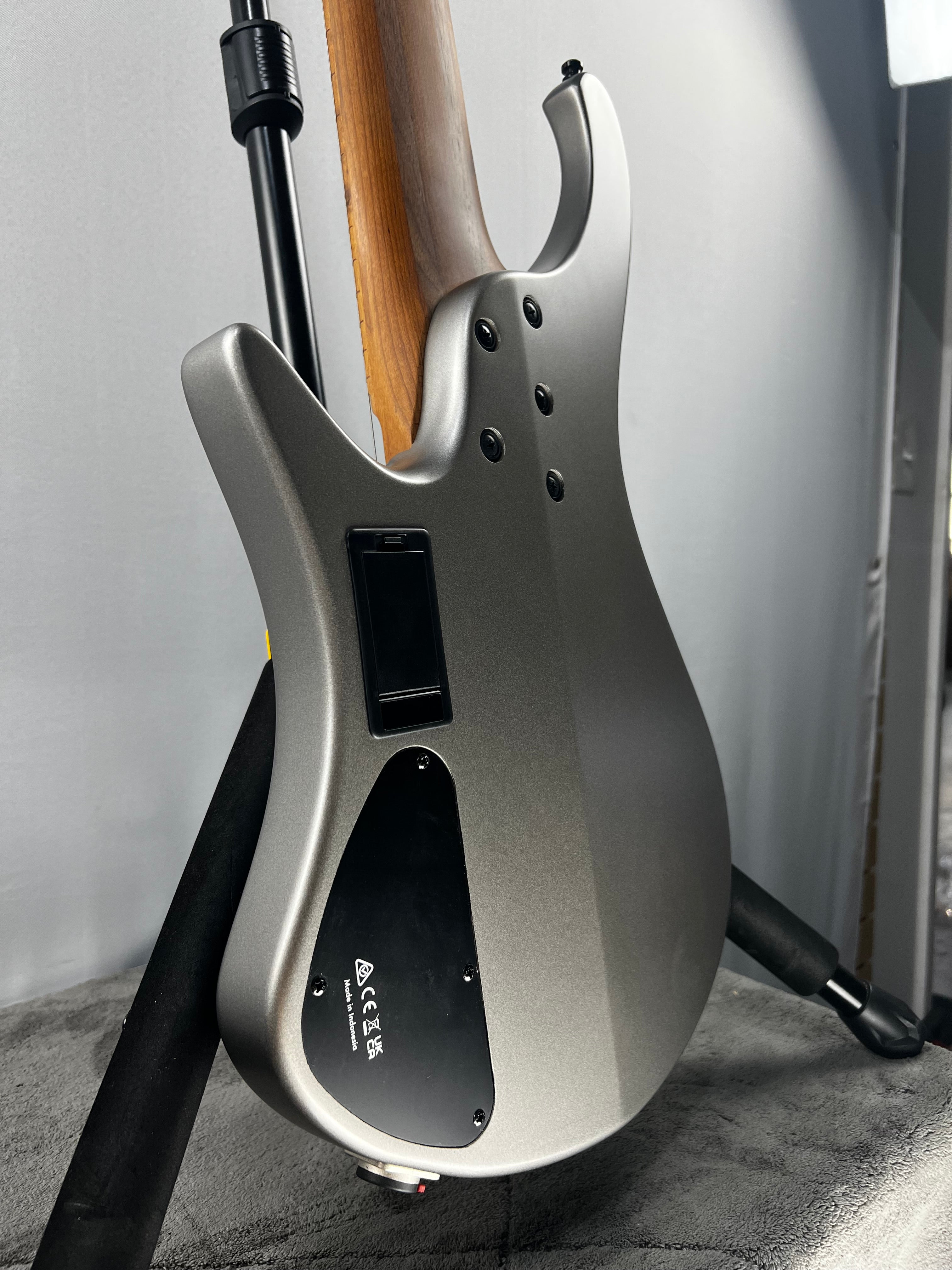 Bass Workshop EHB1006MS 6-string Bass Guitar - Metallic Gray Matte #377