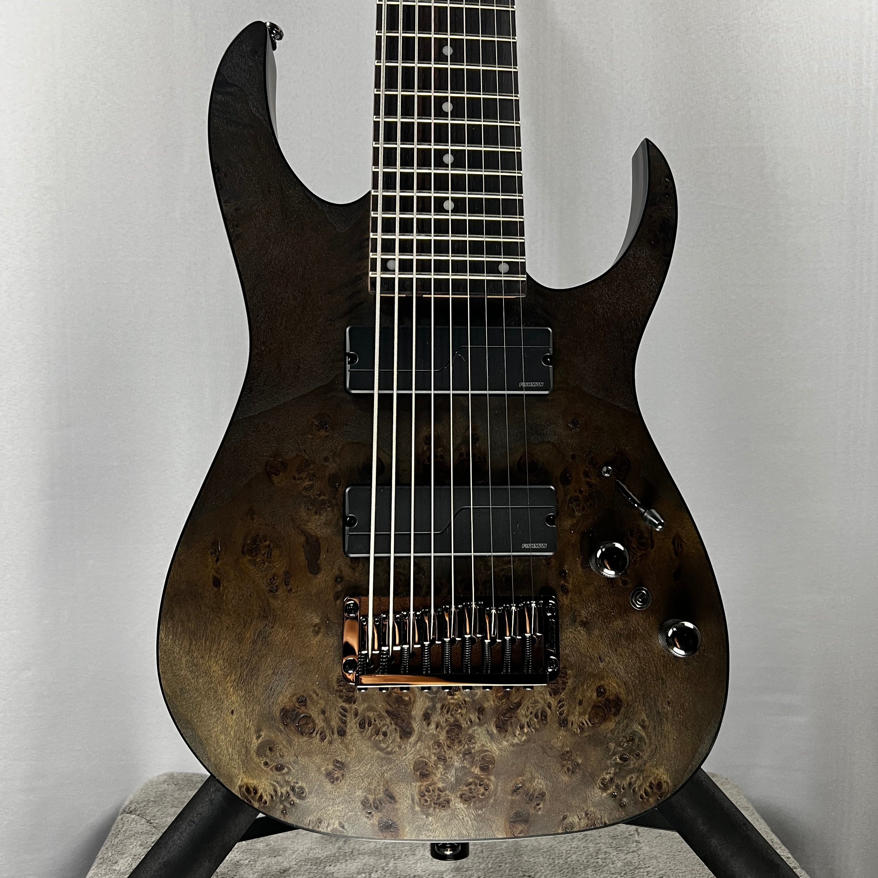 Axe Design Lab RG9PB 9-string Electric Guitar - Transparent Gray Flat #802 GET PLEK'D!