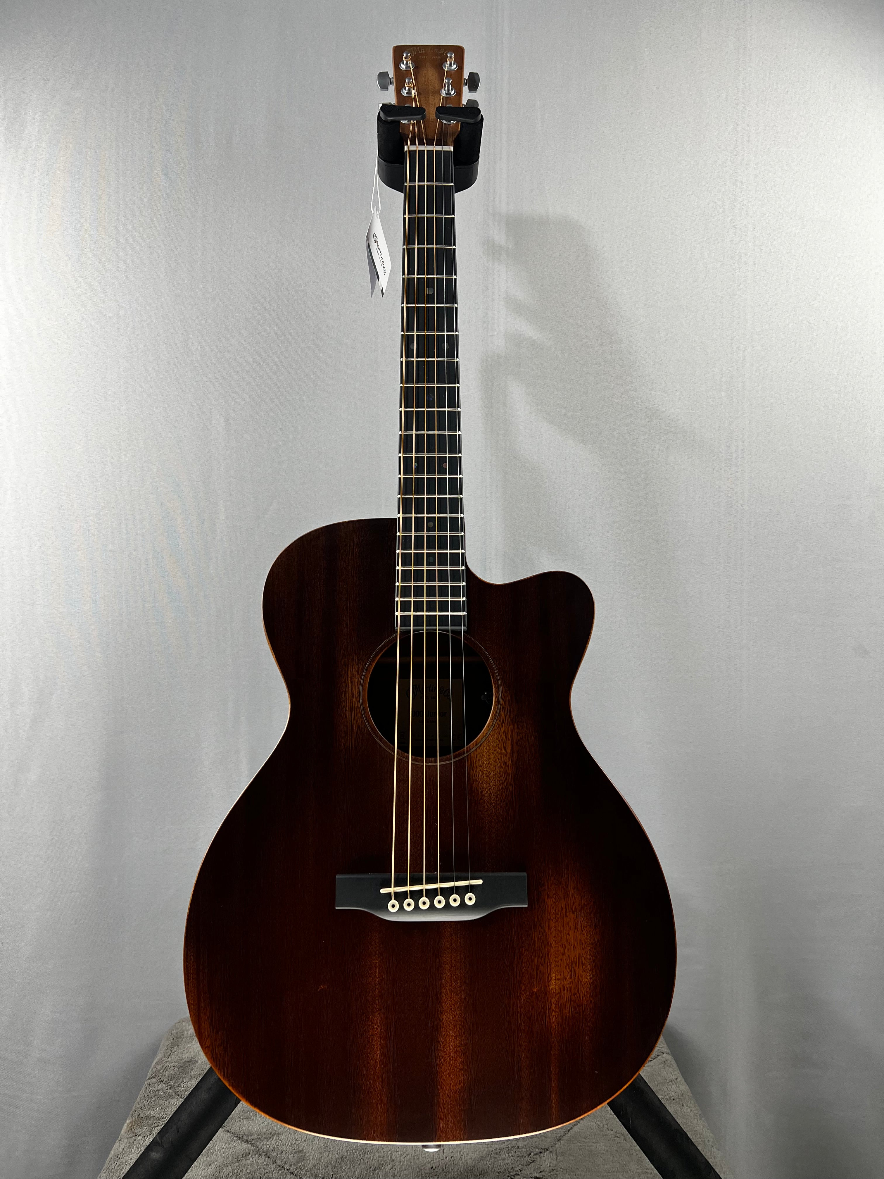 (2025) 000C Jr-E StreetMaster Acoustic-electric Guitar - Dark Mahogany Distressed #335 GET PLEK'D!