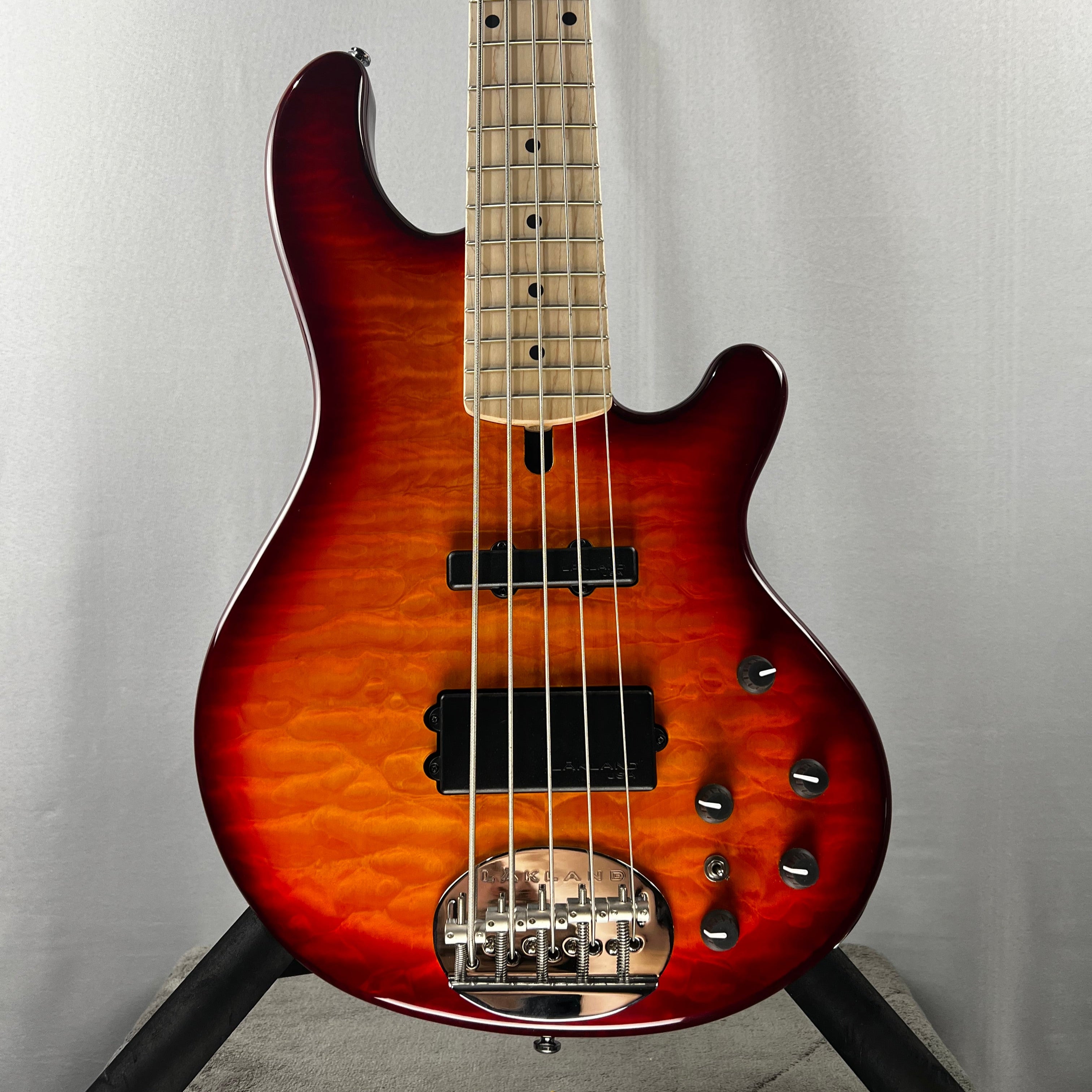 Skyline 55-02 Deluxe Bass Guitar - Honey Burst with Maple Fingerboard #937 GET PLEK'D!