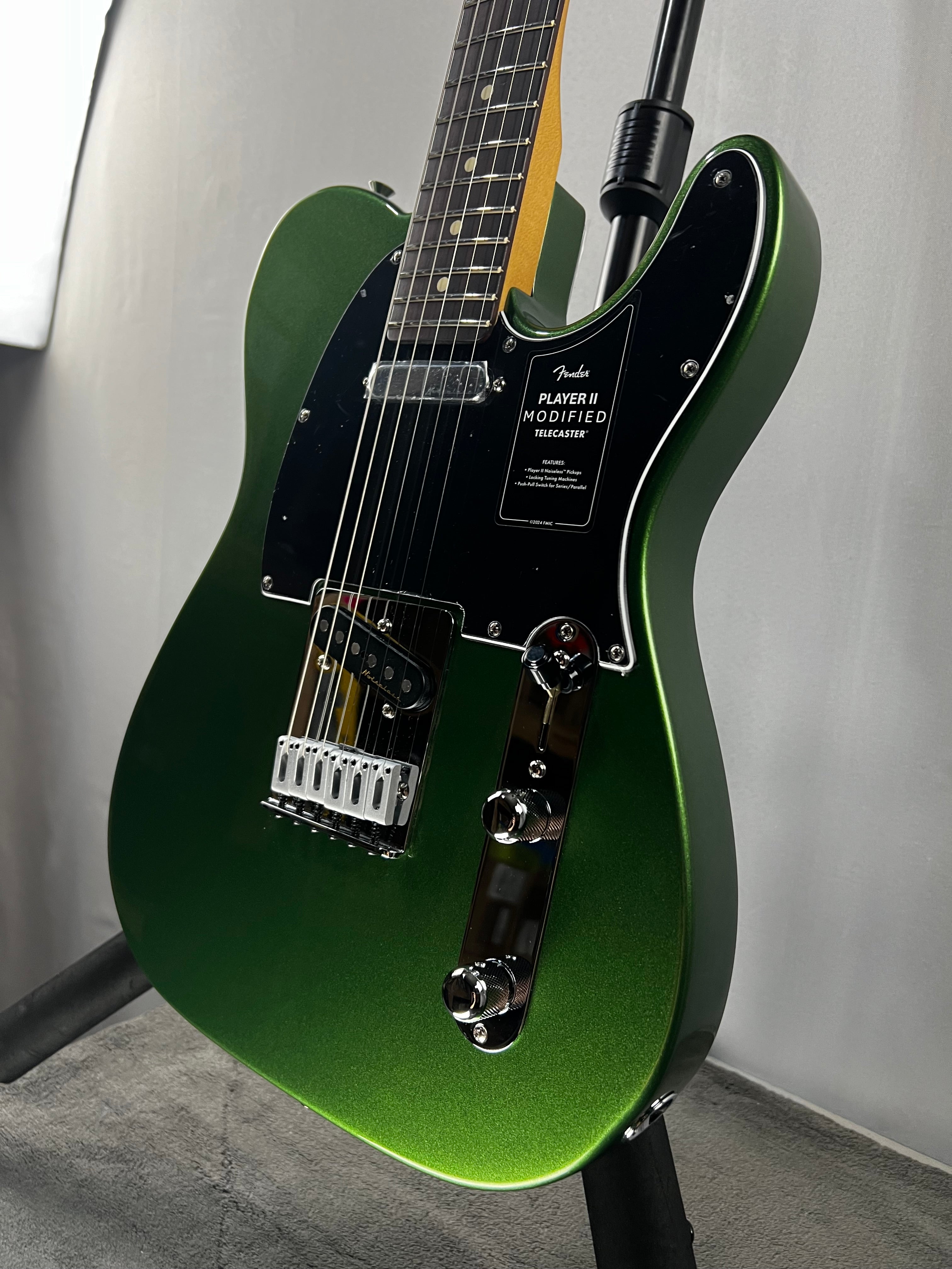 Player II Modified Telecaster Electric Guitar - Harvest Green Metallic, Rosewood Fingerboard #498
